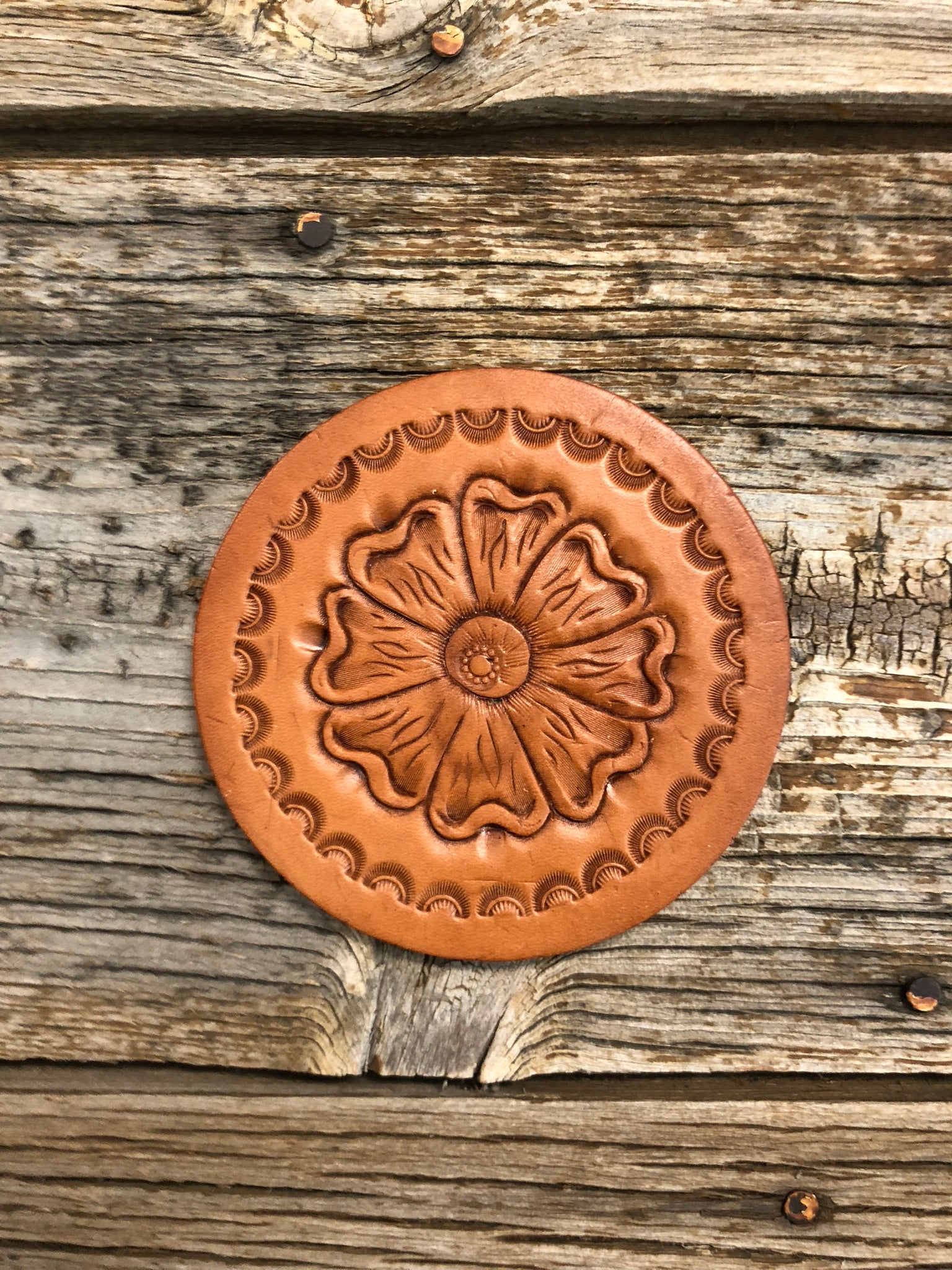 Tooled Leather Bottle Opener