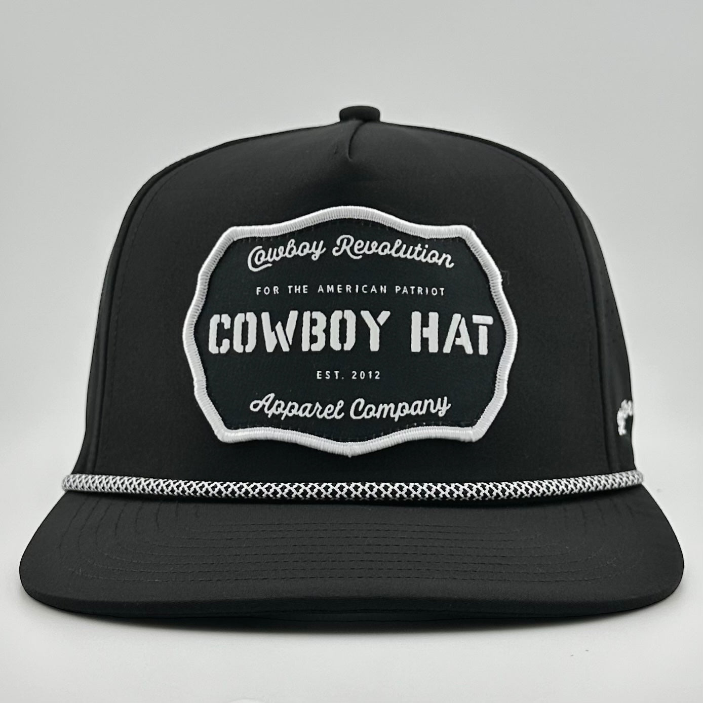 “Cowboy Hat” Performance Patch Rope Hat - Black – Texas Saddlery