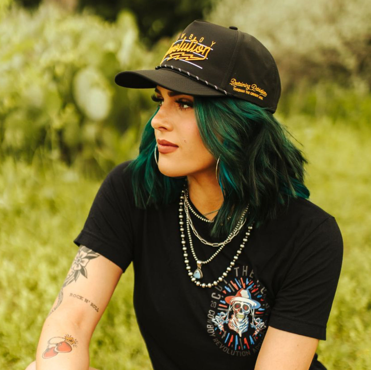 “Lightning" Logo - 5-panel Performance Hat - Black & Gold