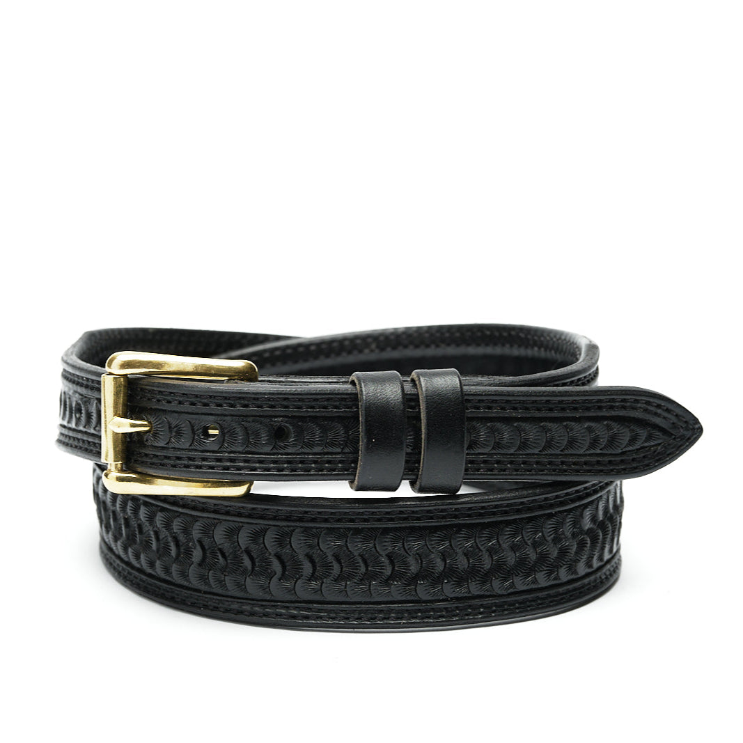 Swirl Black Tapered Belt
