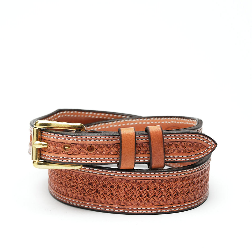 Tapered Saddle Tan Spider Belt
