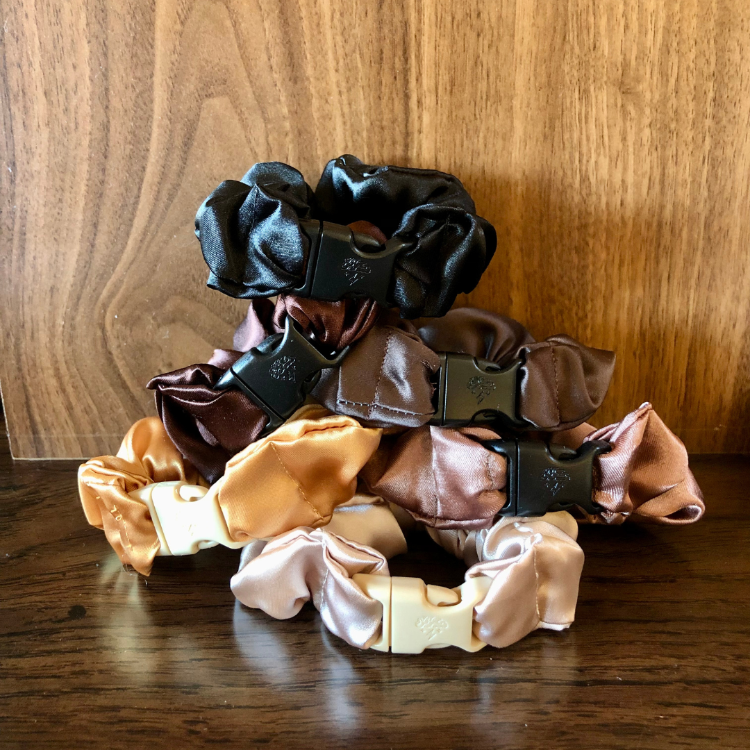 Buckle Scrunchie - Neutral Colors - No Snagging, No Tangles