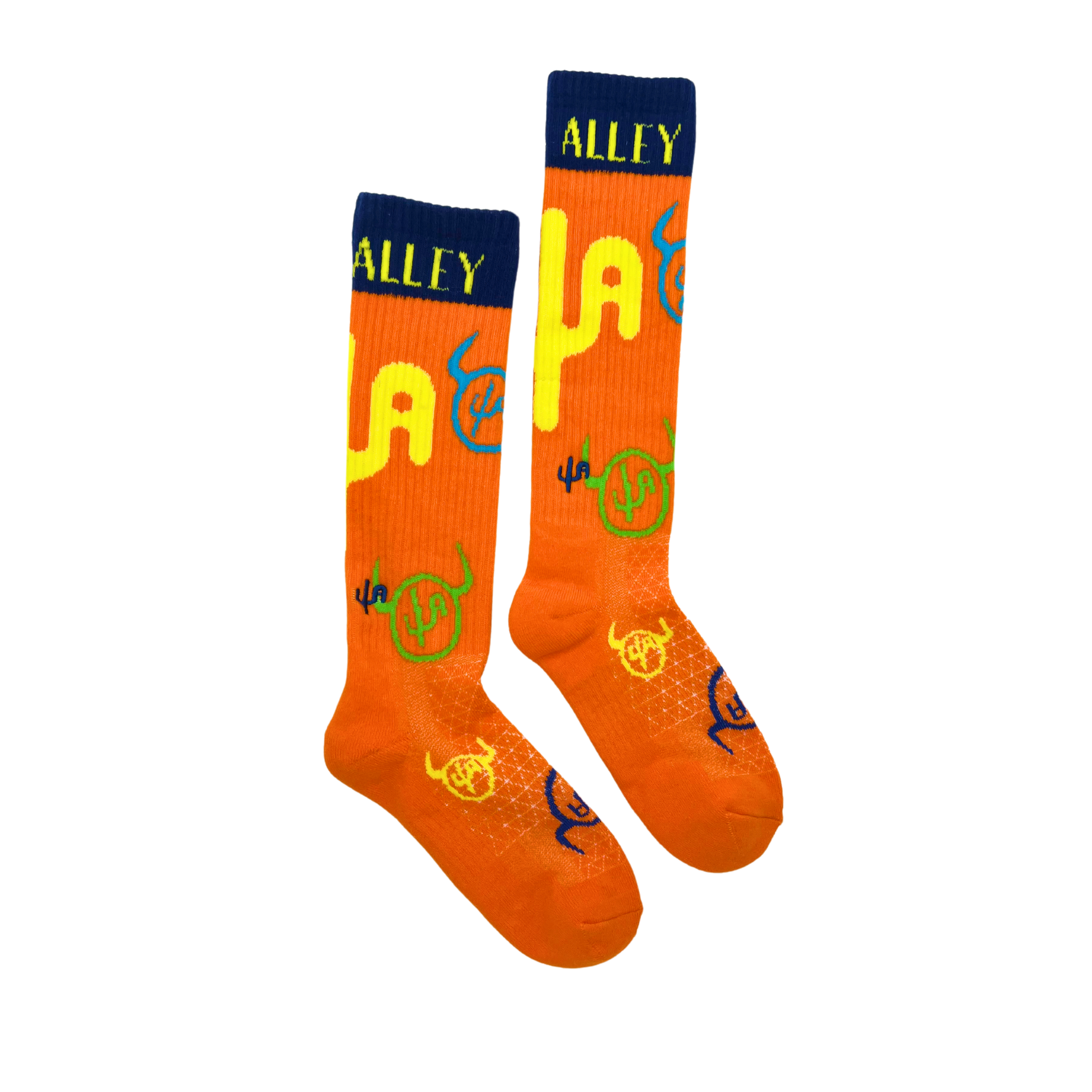 Cactus Alley-Moo Cactus Orange Performance Socks