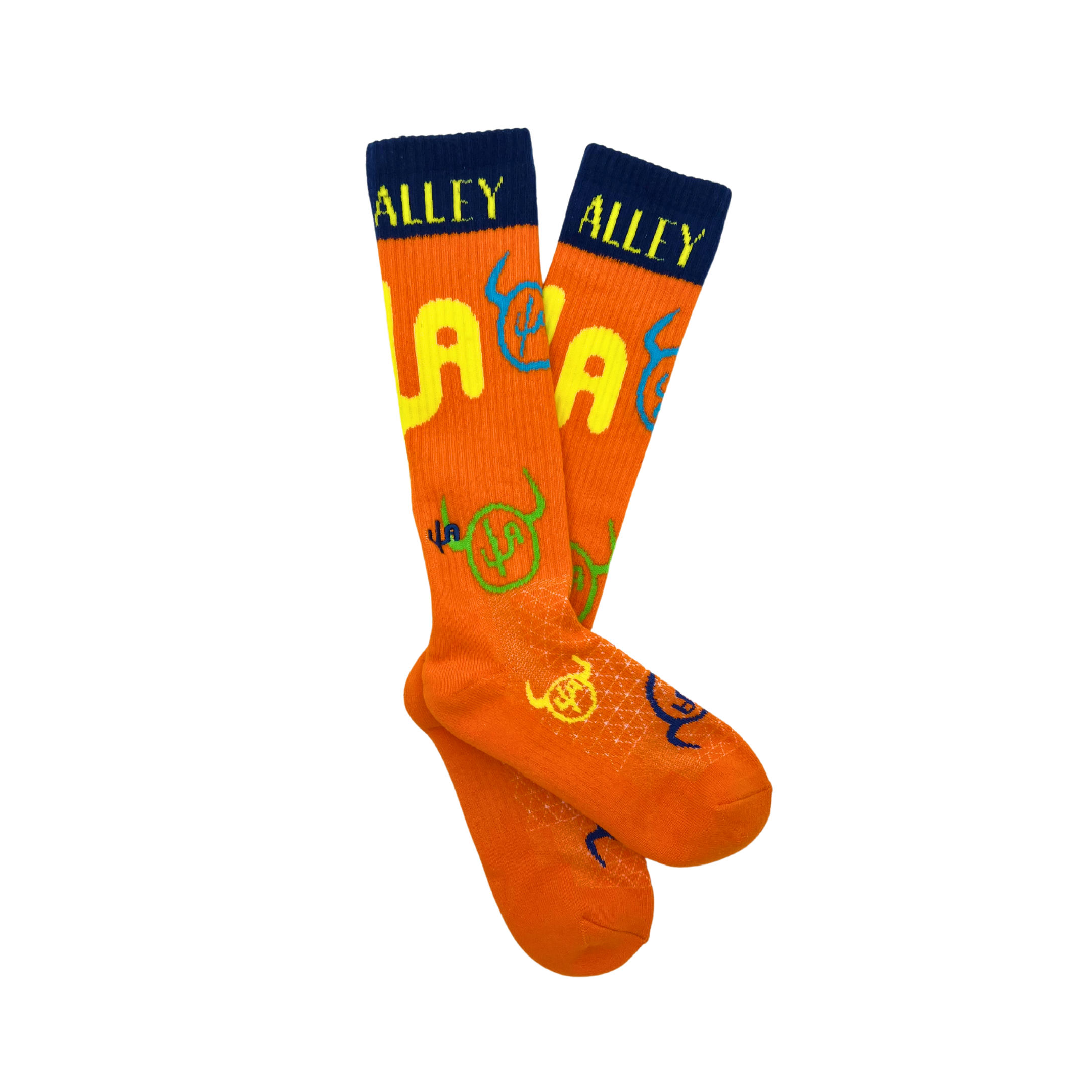 Cactus Alley-Moo Cactus Orange Performance Socks