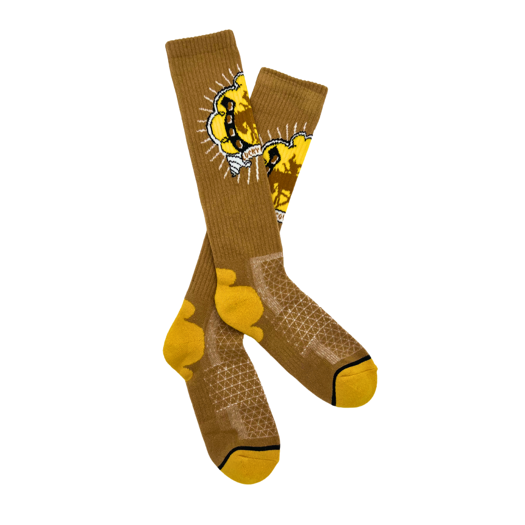 Lucky Bucking Cowgirl Tan Performance Socks