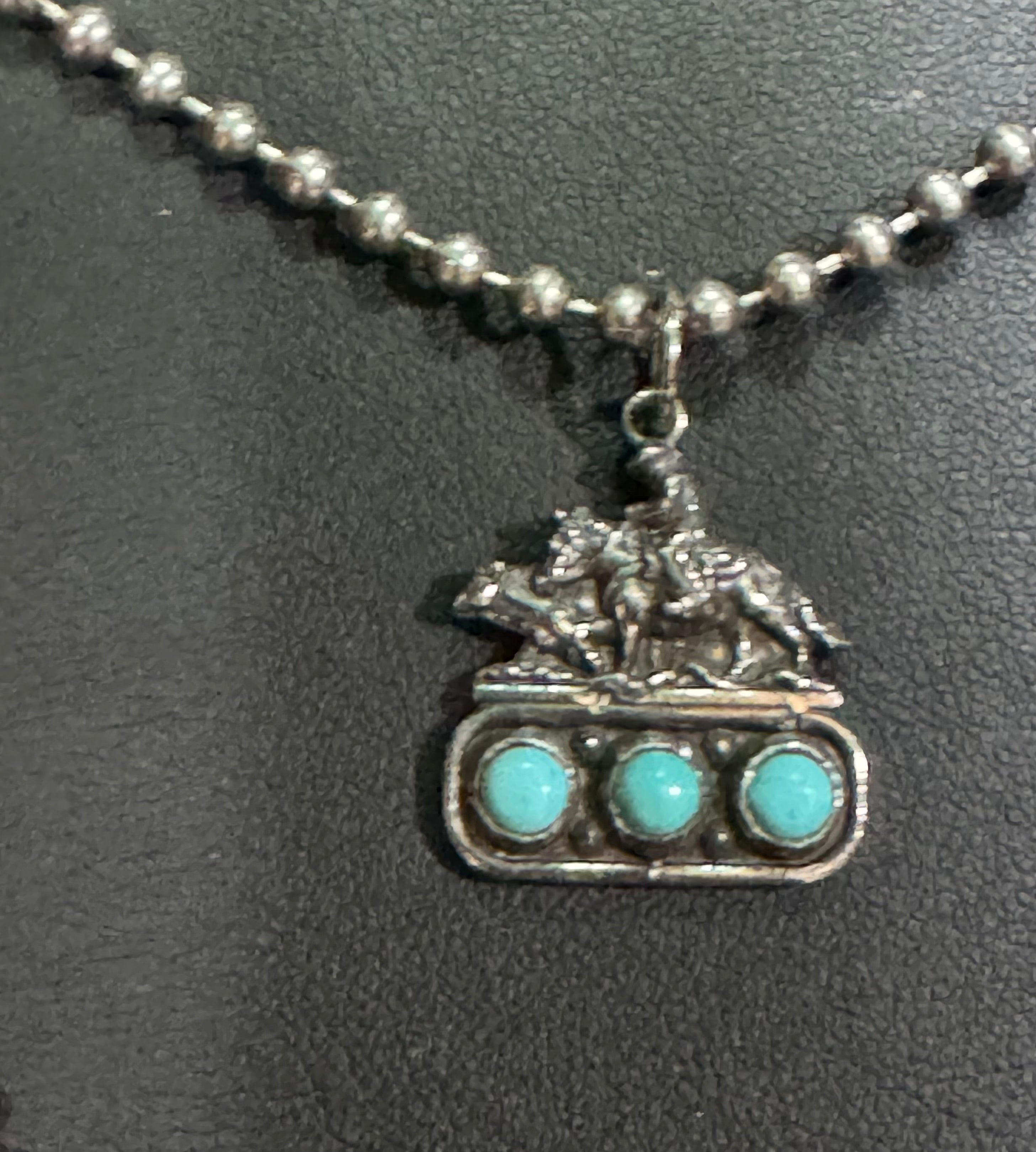 Working Cow horse on 3 turquoise