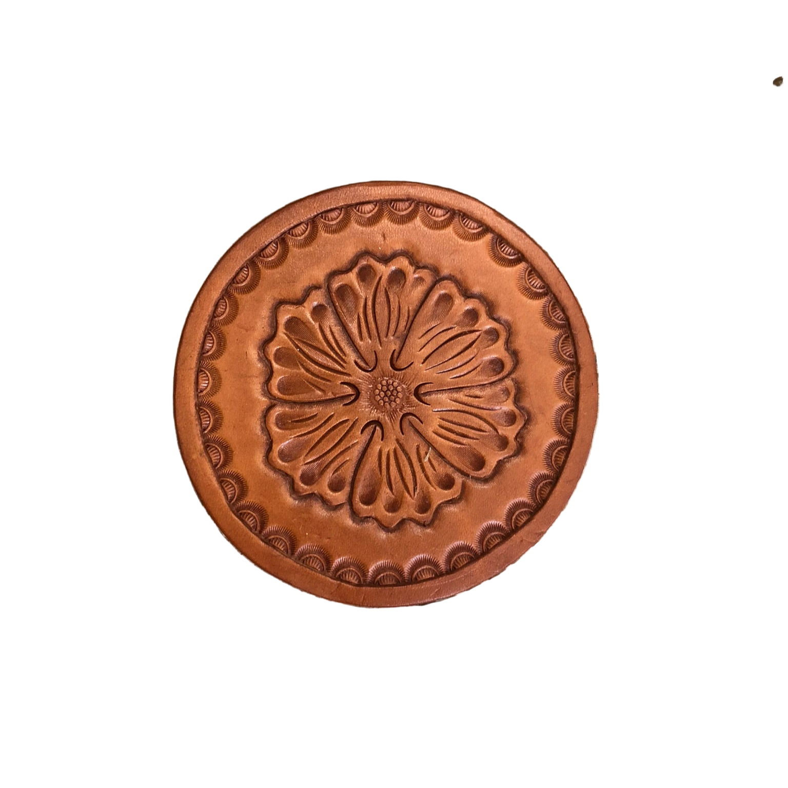 Coaster Set- Hand Tooled Floral Coaster