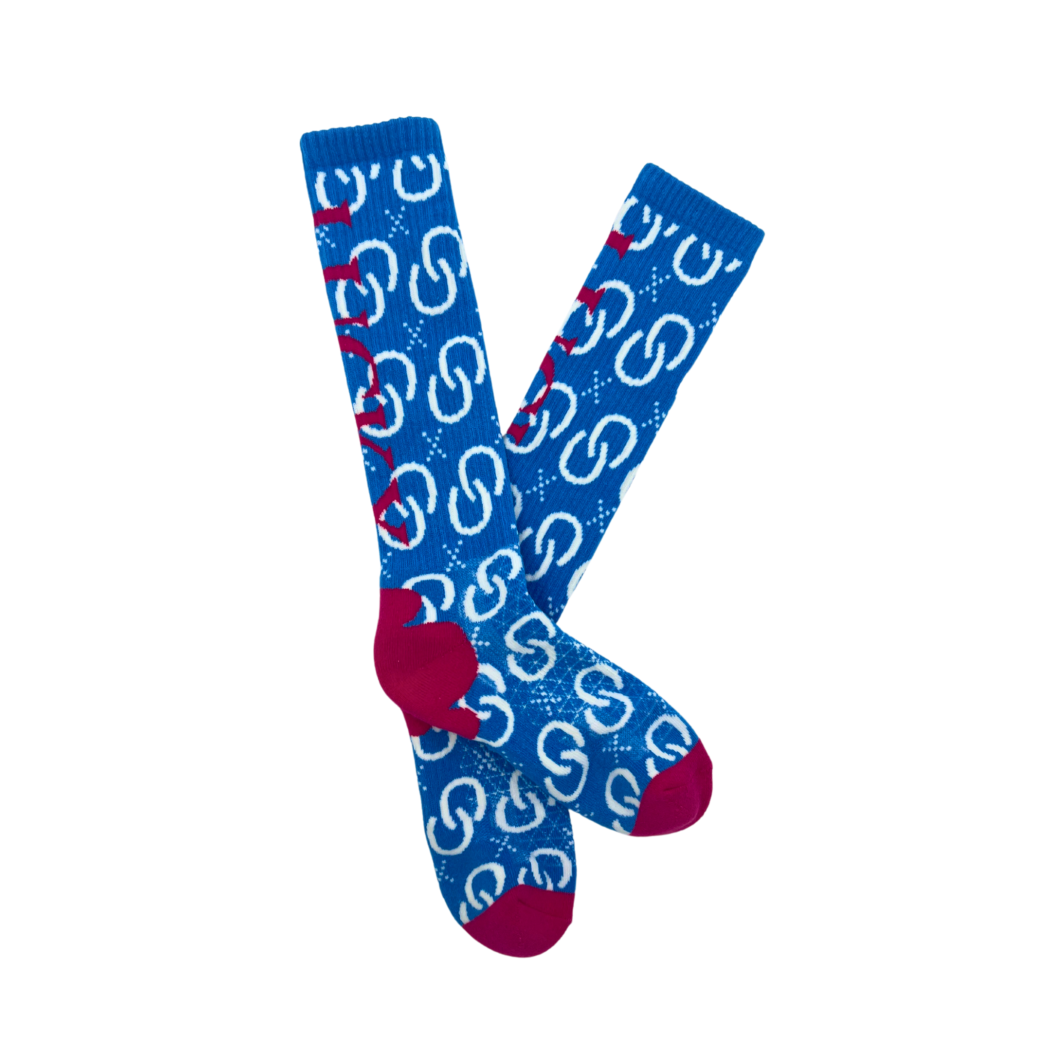 High Maintenance Cowgirl Sky Blue Performance Socks