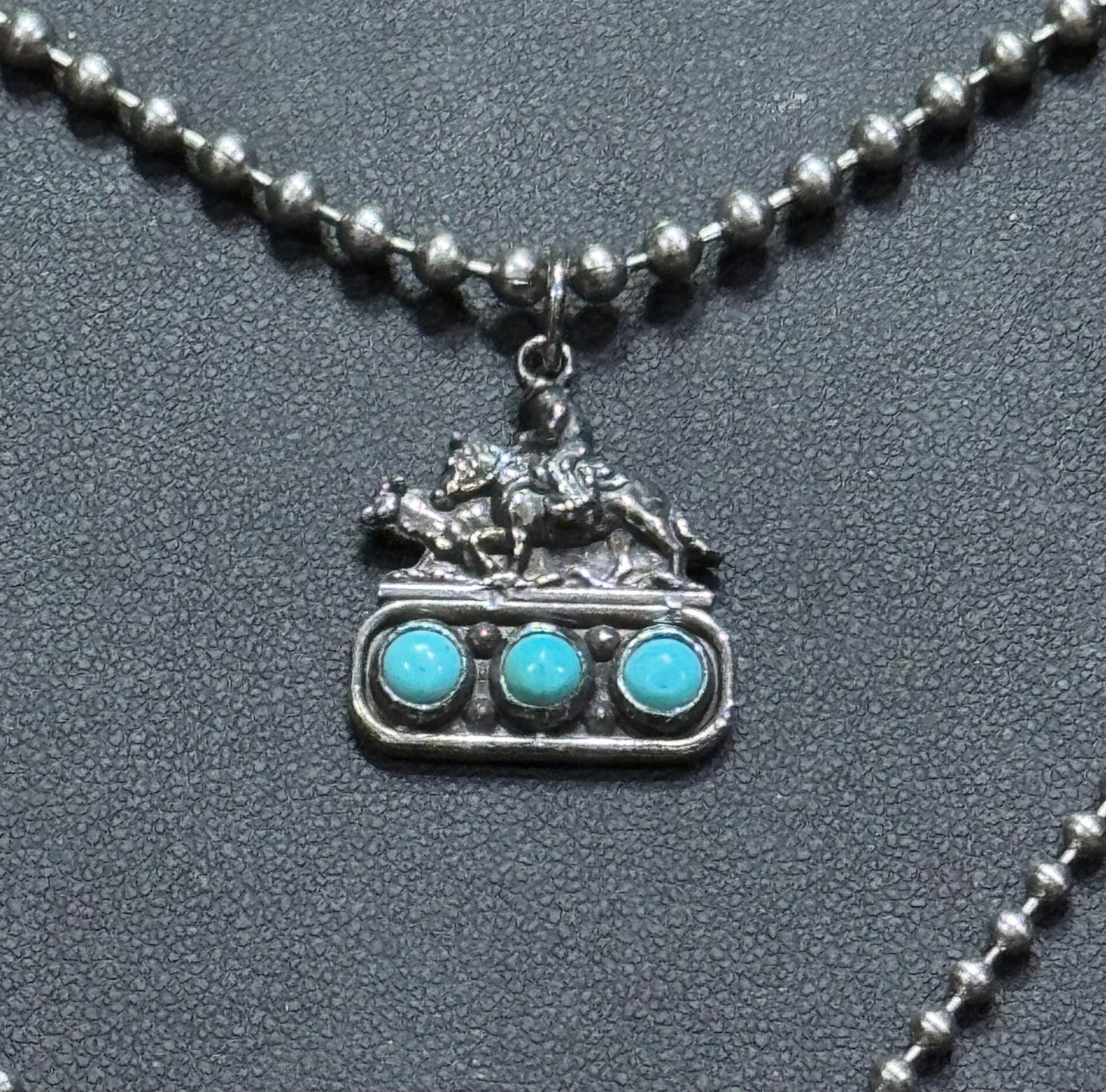 Working Cow horse on 3 turquoise