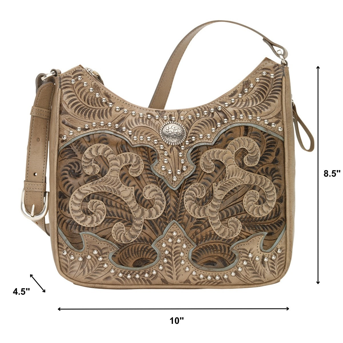 Annie's Secret Zip-Top Shoulder Bag w/ Conceal Carry Pocket