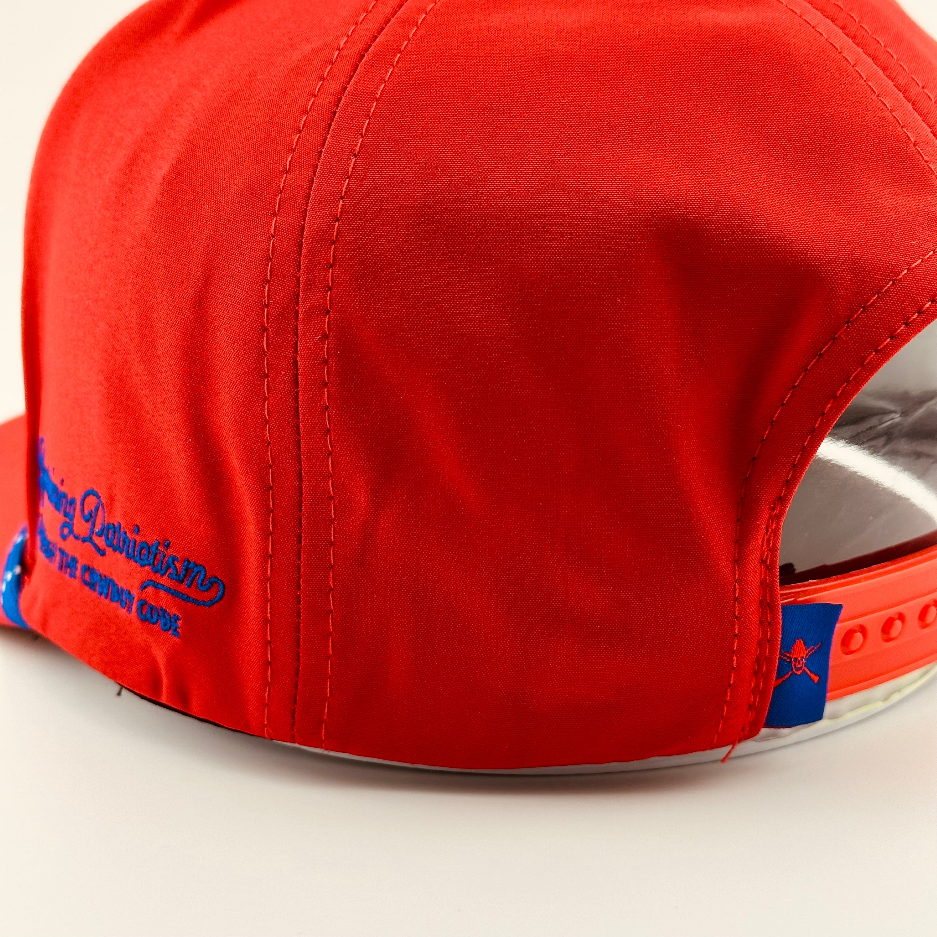 “Lightning" Logo - 5-panel Performance Hat - Red, White, and Blue