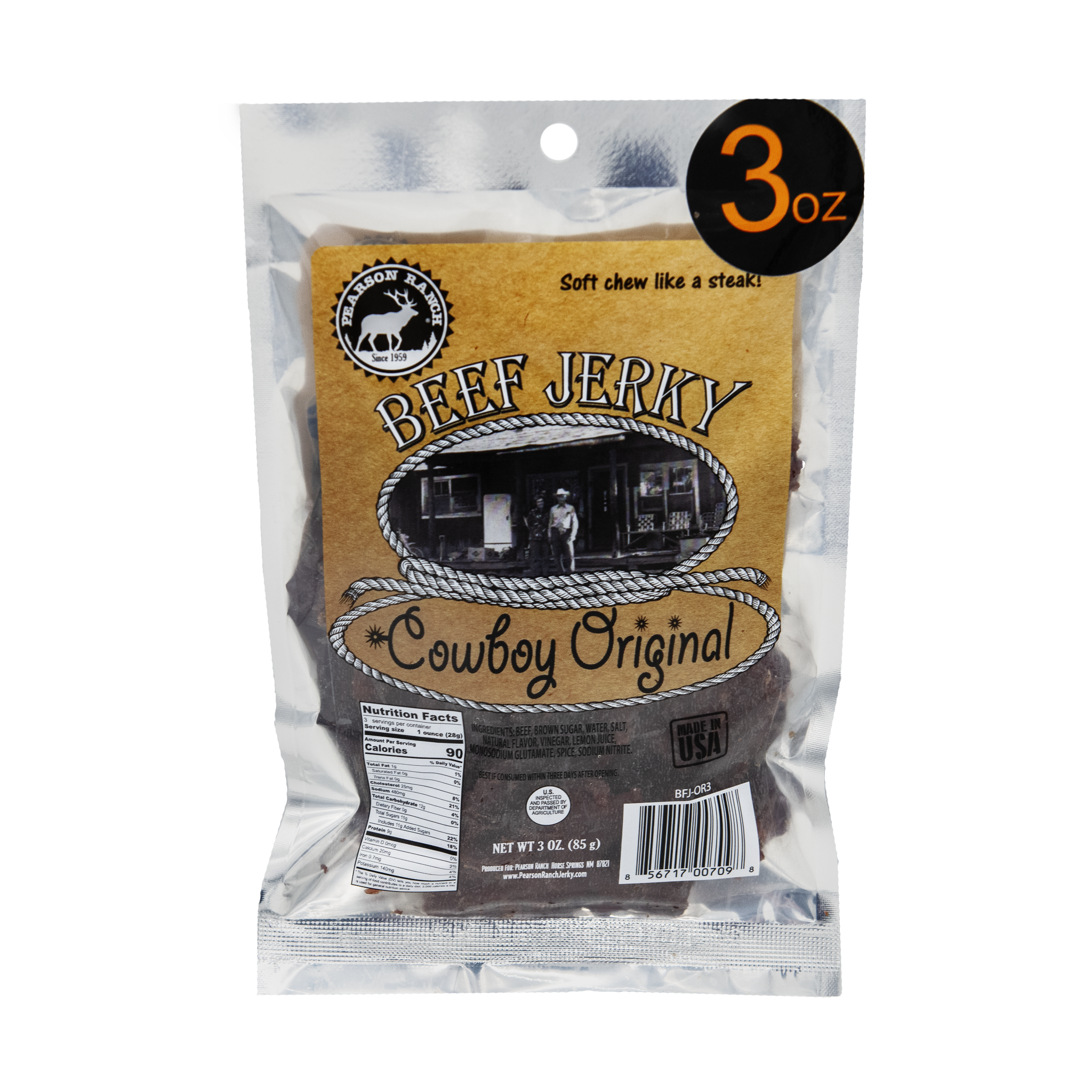 Cowboy Original Beef Jerky - 3 oz