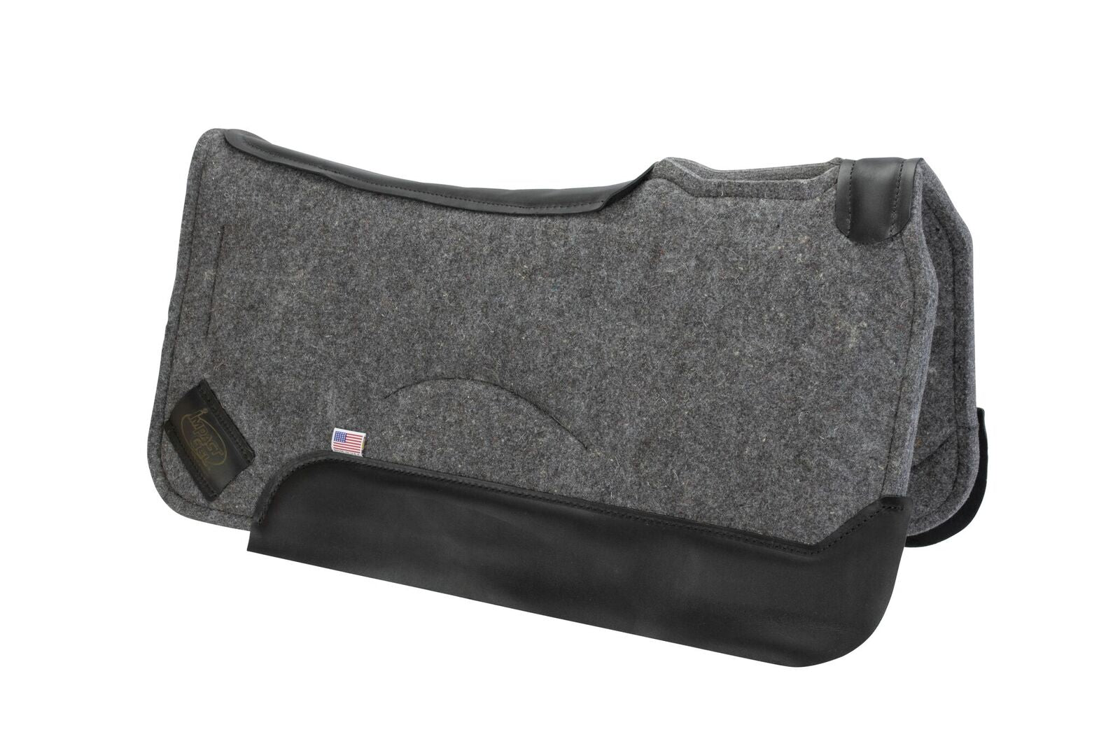 Contour Classic Saddle Pad Grey-Black Wear Leather
