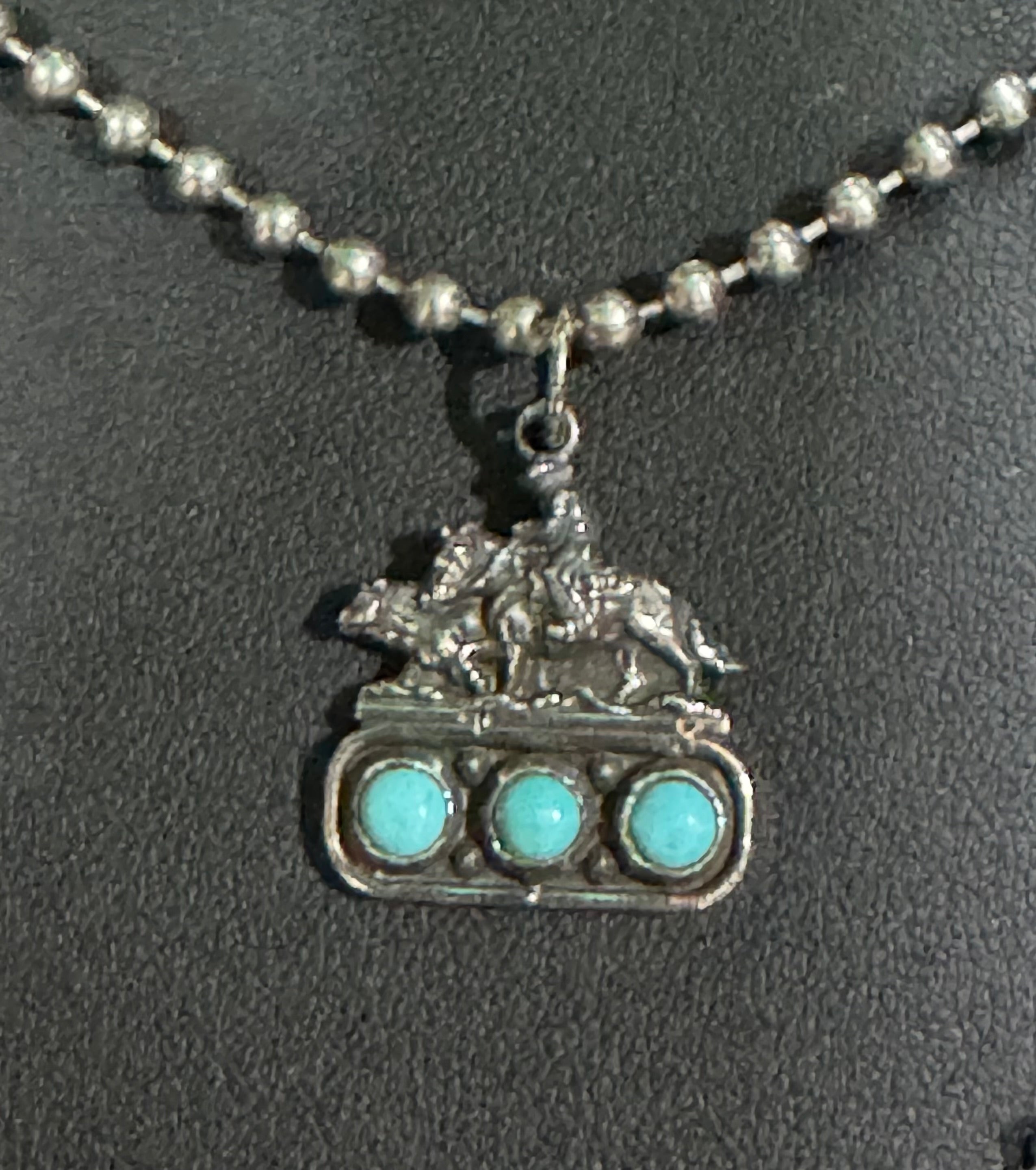 Working Cow horse on 3 turquoise