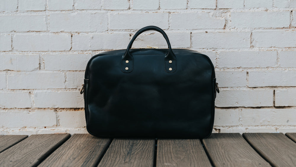 
                  
                    Slim Briefcase in Horween Black Chromexcel
                  
                