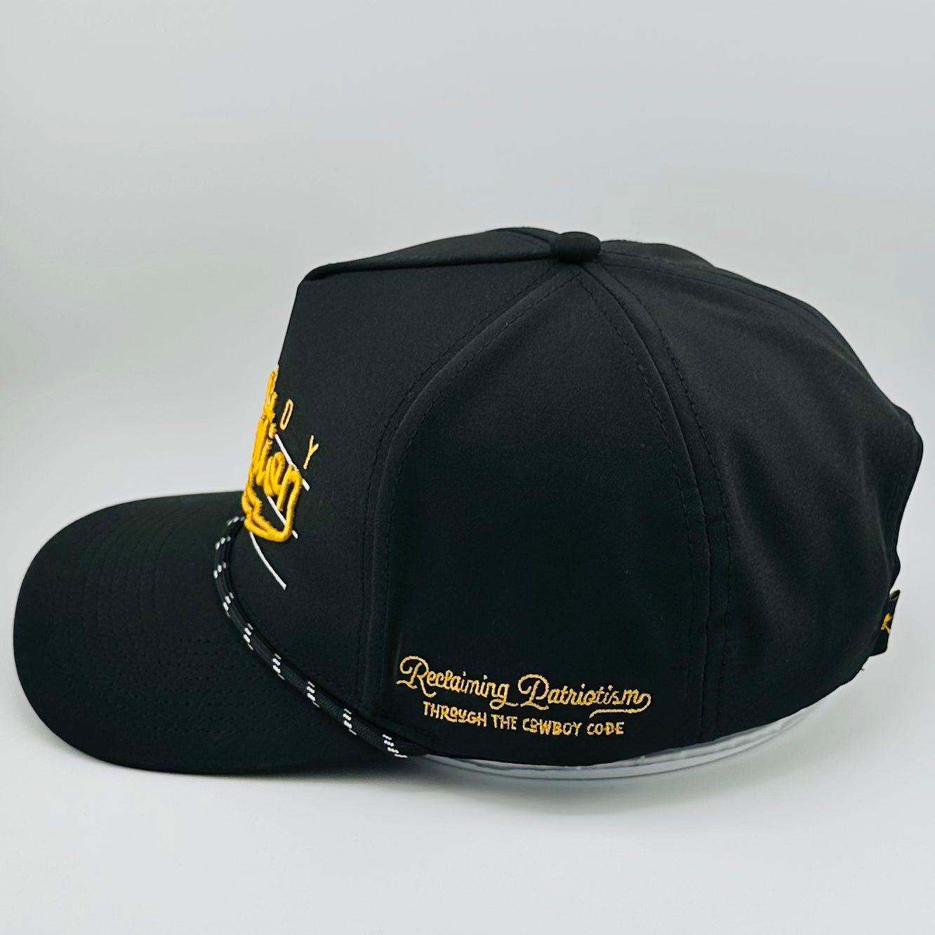 “Lightning" Logo - 5-panel Performance Hat - Black & Gold