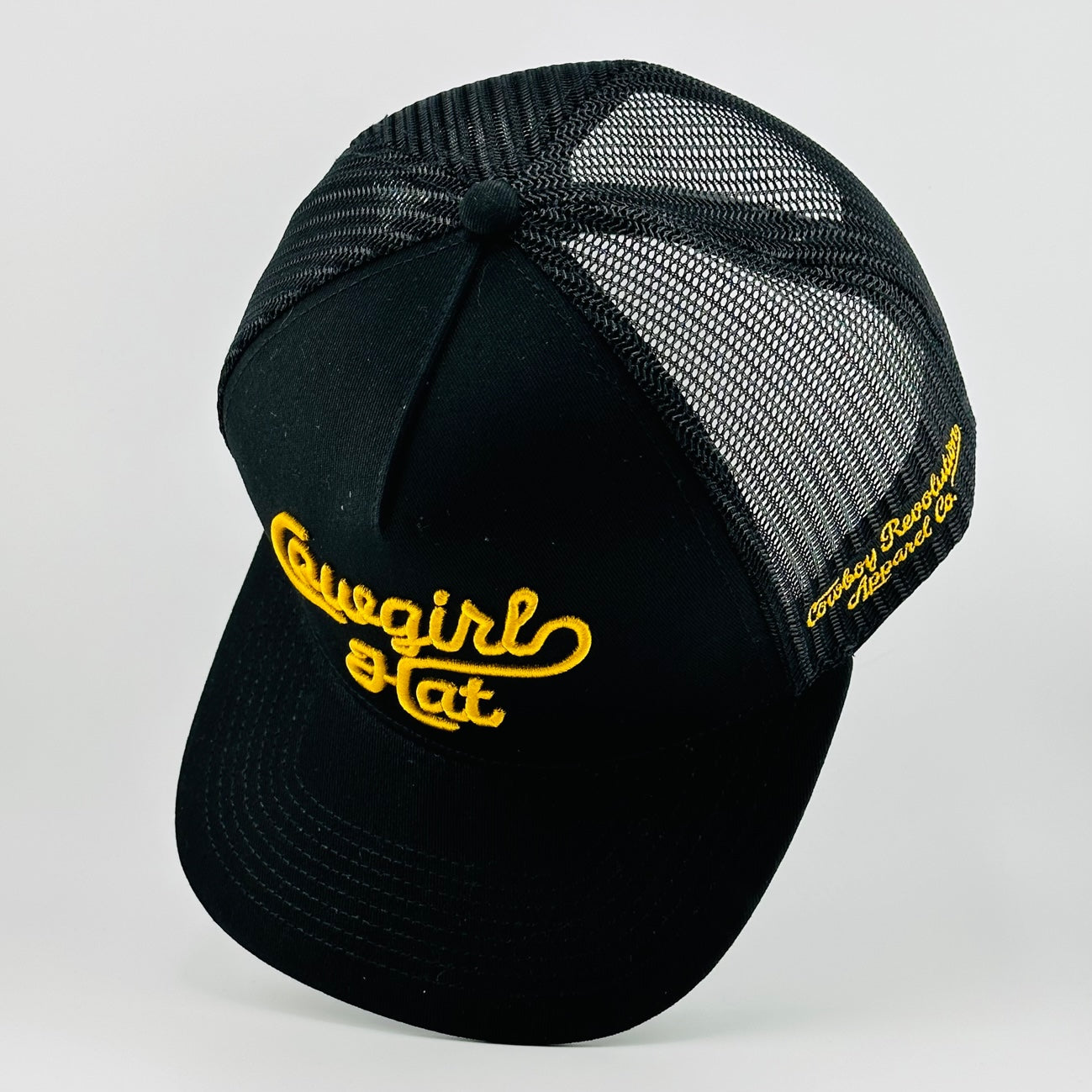 
                  
                    “Cowgirl Hat” Cowboy Revolution Black 5-panel Trucker Hat
                  
                