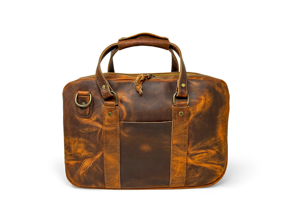 Slim Briefcase in Red Wing Copper Rough and Tough