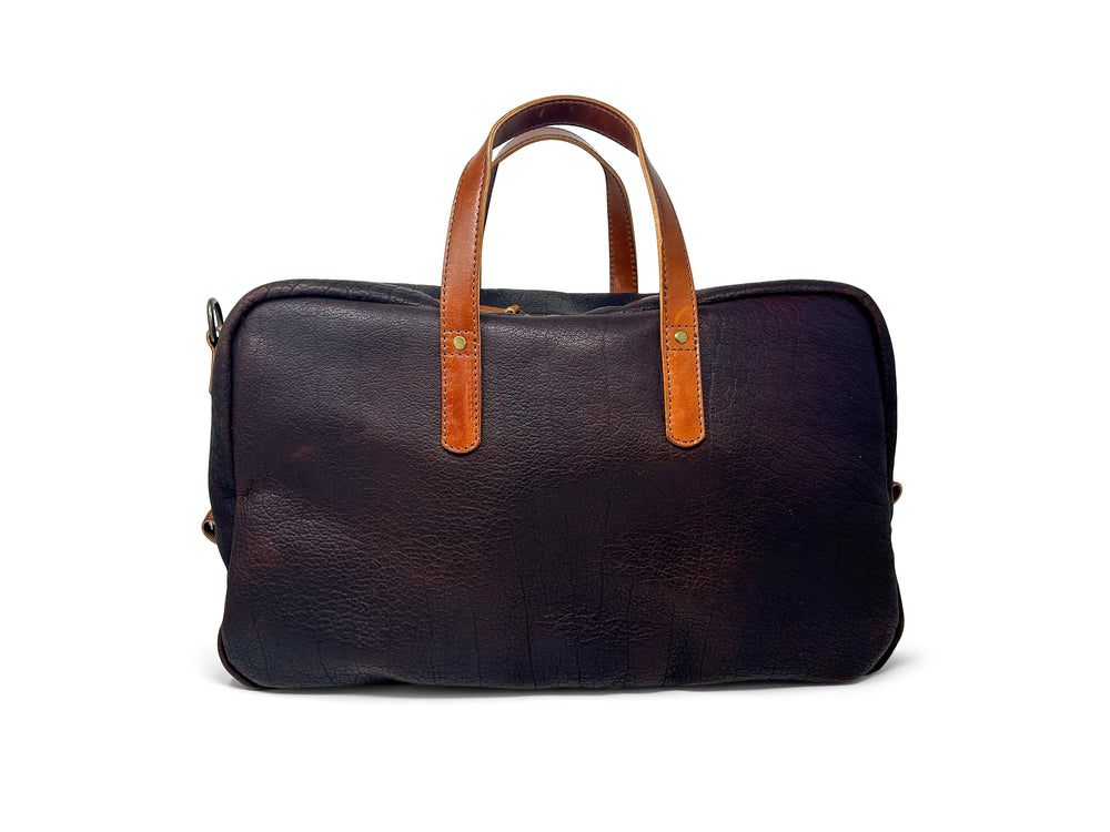 Jack Foster Weekender  | Dark Cognac Shrunken Bison