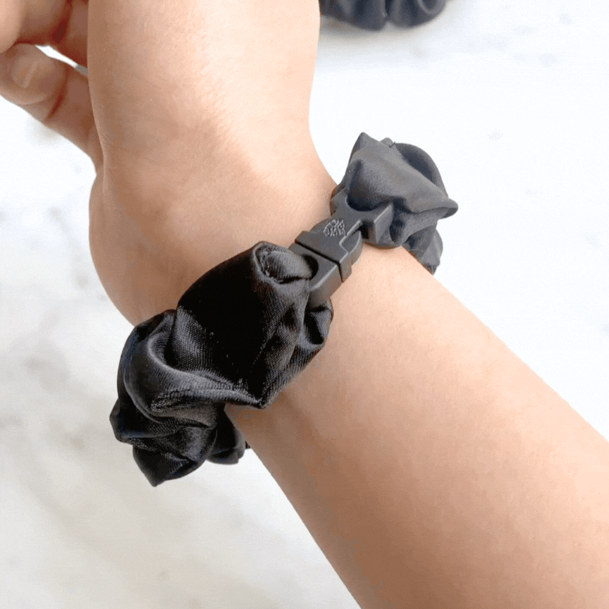 MINI 3-Pack Neutral Buckle Scrunchies Bundle - No Snagging, No Tangles