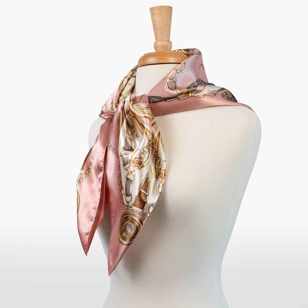 Aurélie- Stylized Equestrian Scarf in Primrose