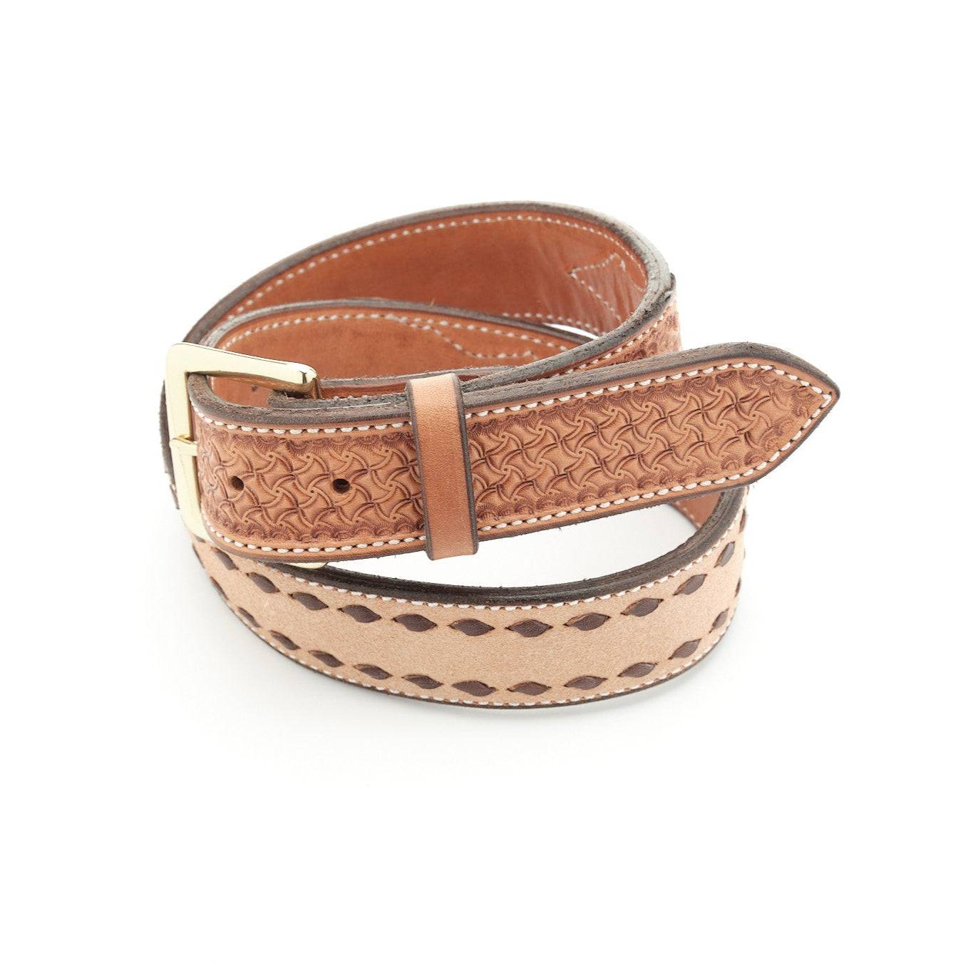 Saddle Tan Spider Buckstitch Combo