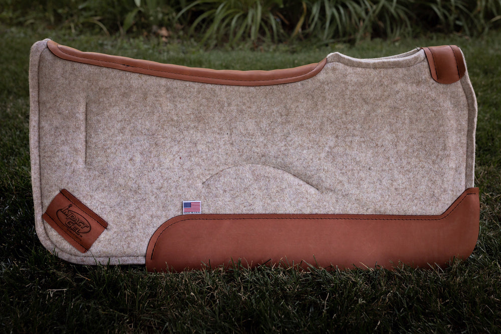 
                  
                    Contour Classic Saddle Pad- Tan with Red Dove Wear Leather
                  
                