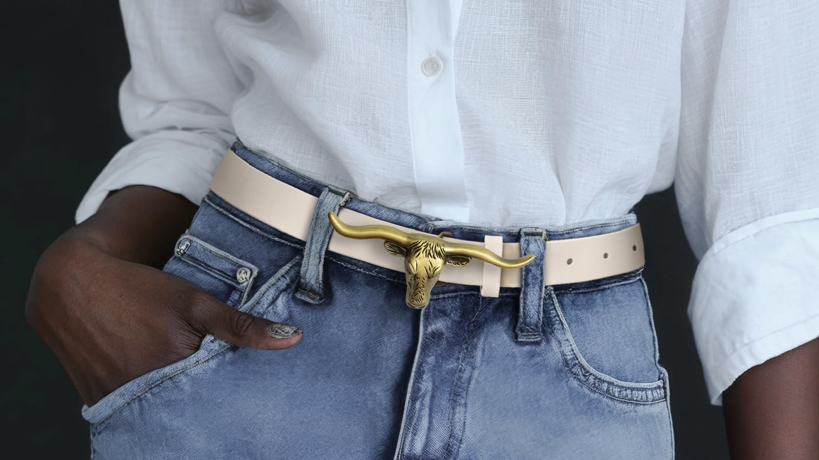 Signature Longhorn Western Belt for Women