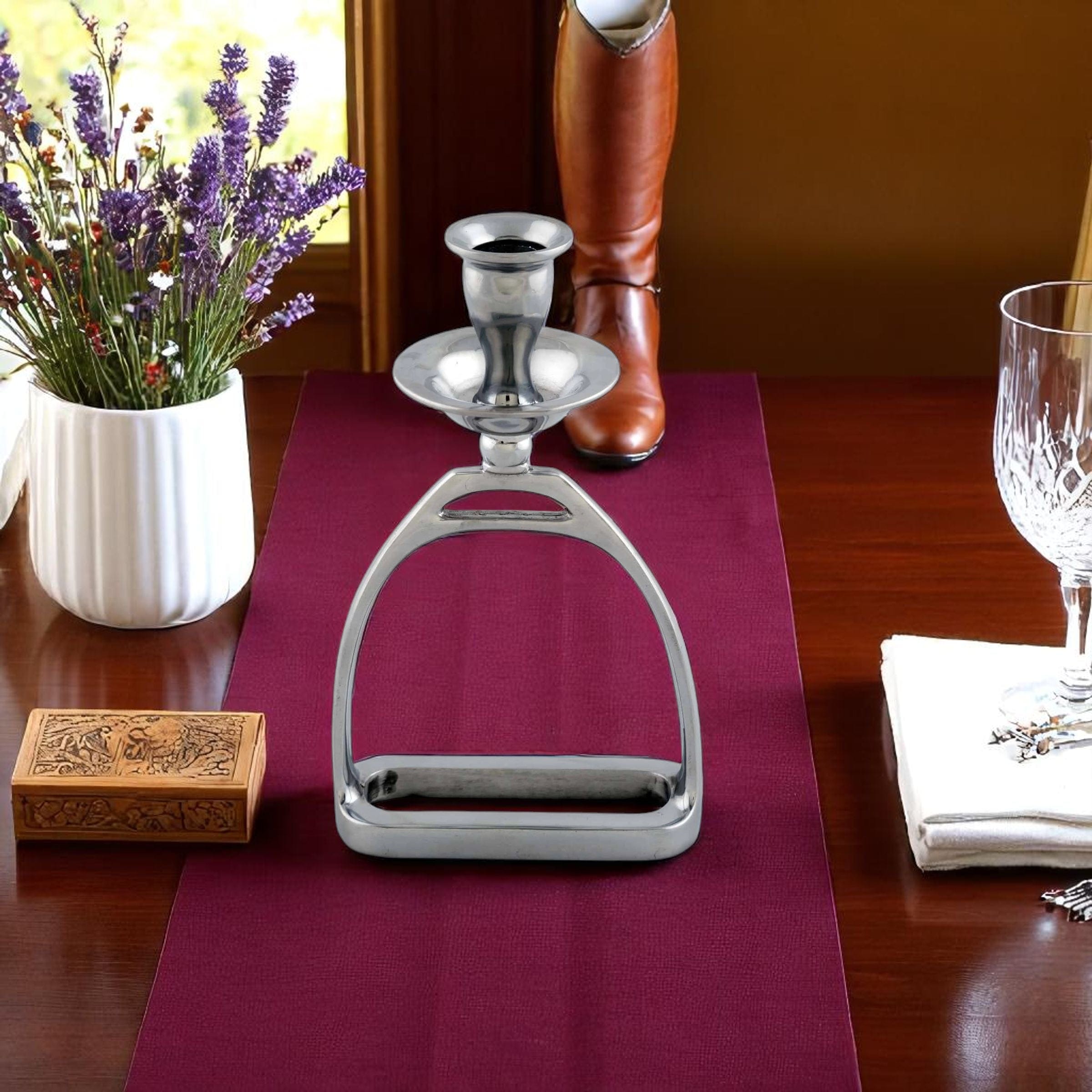 Equestrian Stirrup Candlestick