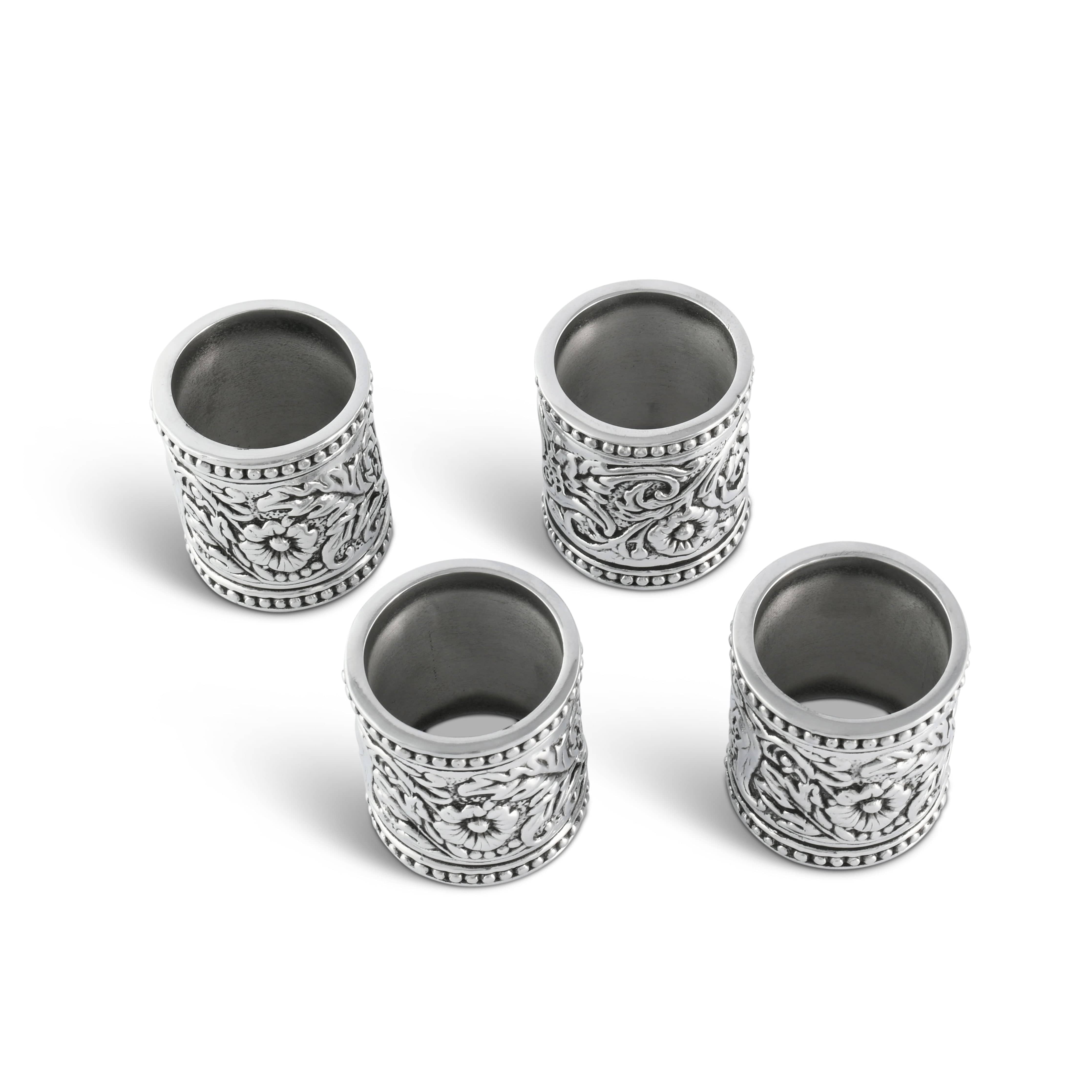 Concho Pattern Napkin Rings Set of 4
