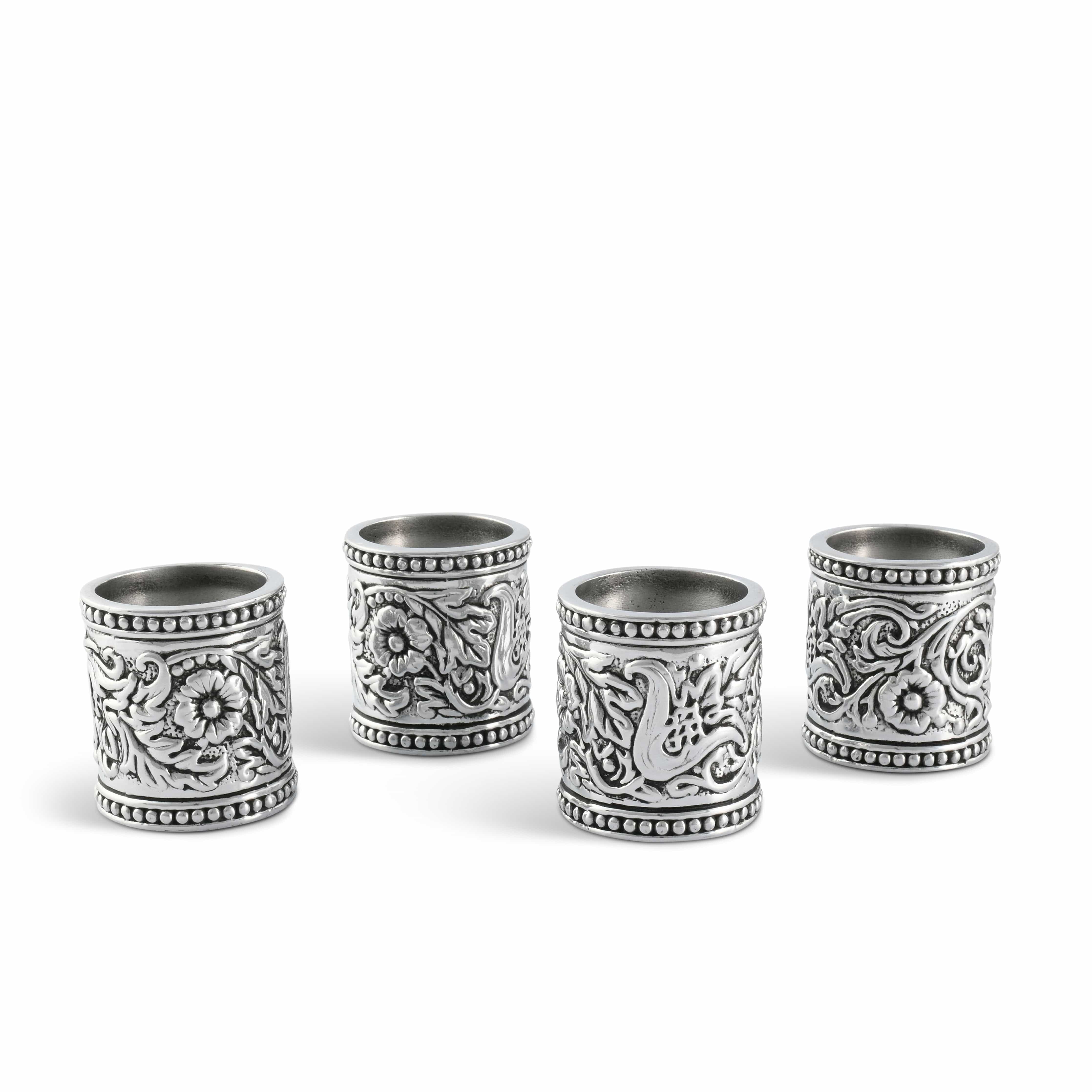 Concho Pattern Napkin Rings Set of 4