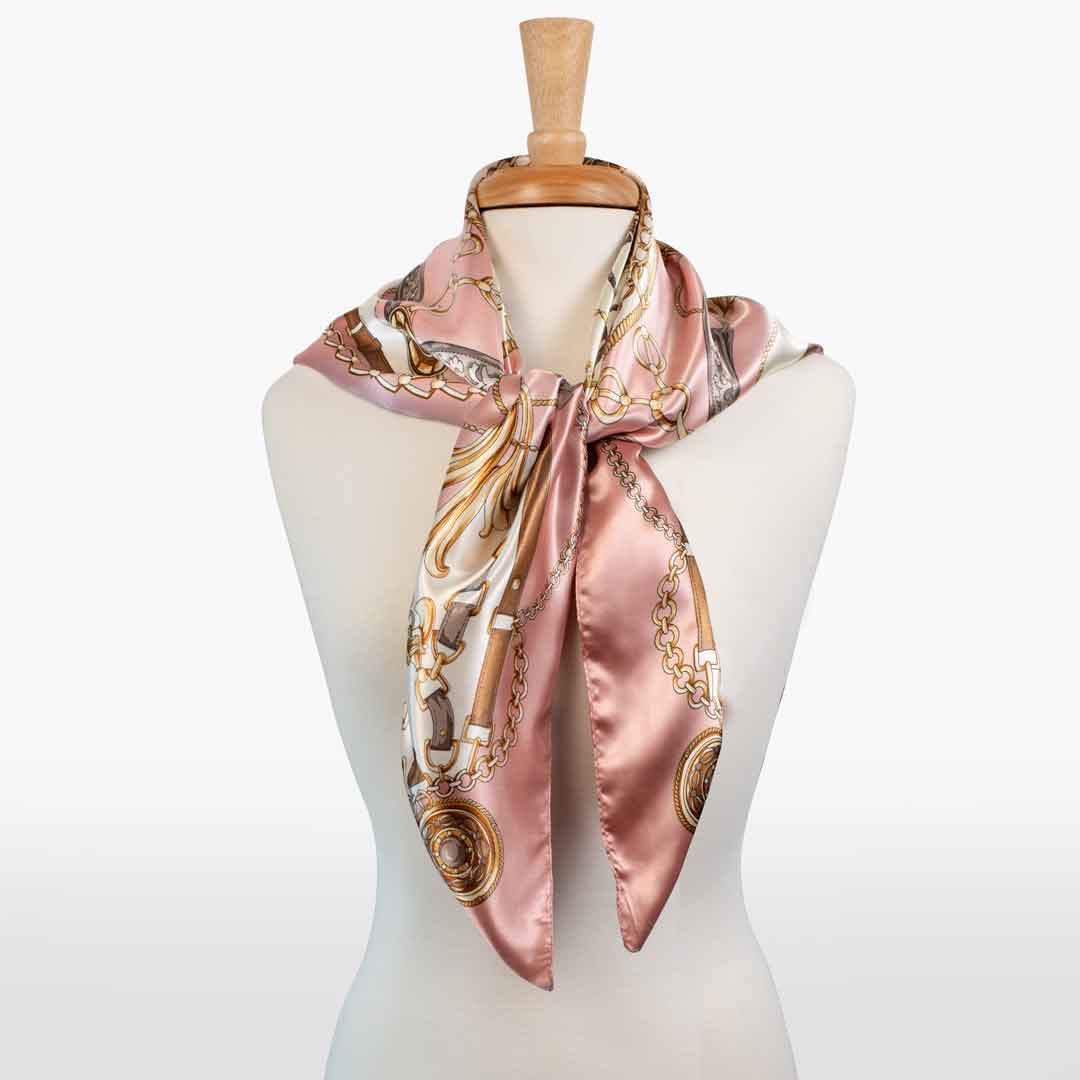 Aurélie- Stylized Equestrian Scarf in Primrose