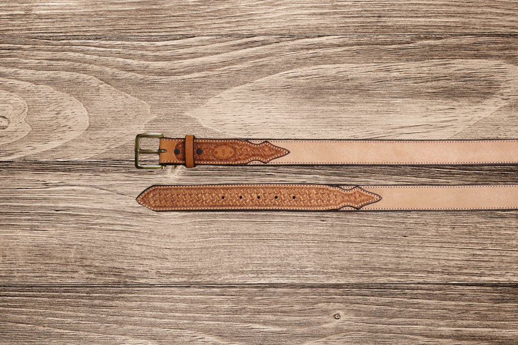 Saddle Tan Combo Belt 48 / Saddle Tan Stamped Combo