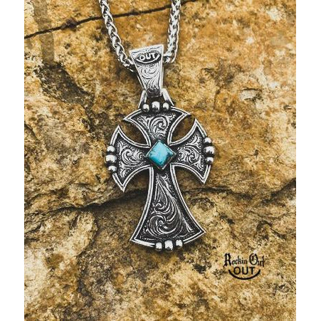 Crossfire Turquoise Pendant