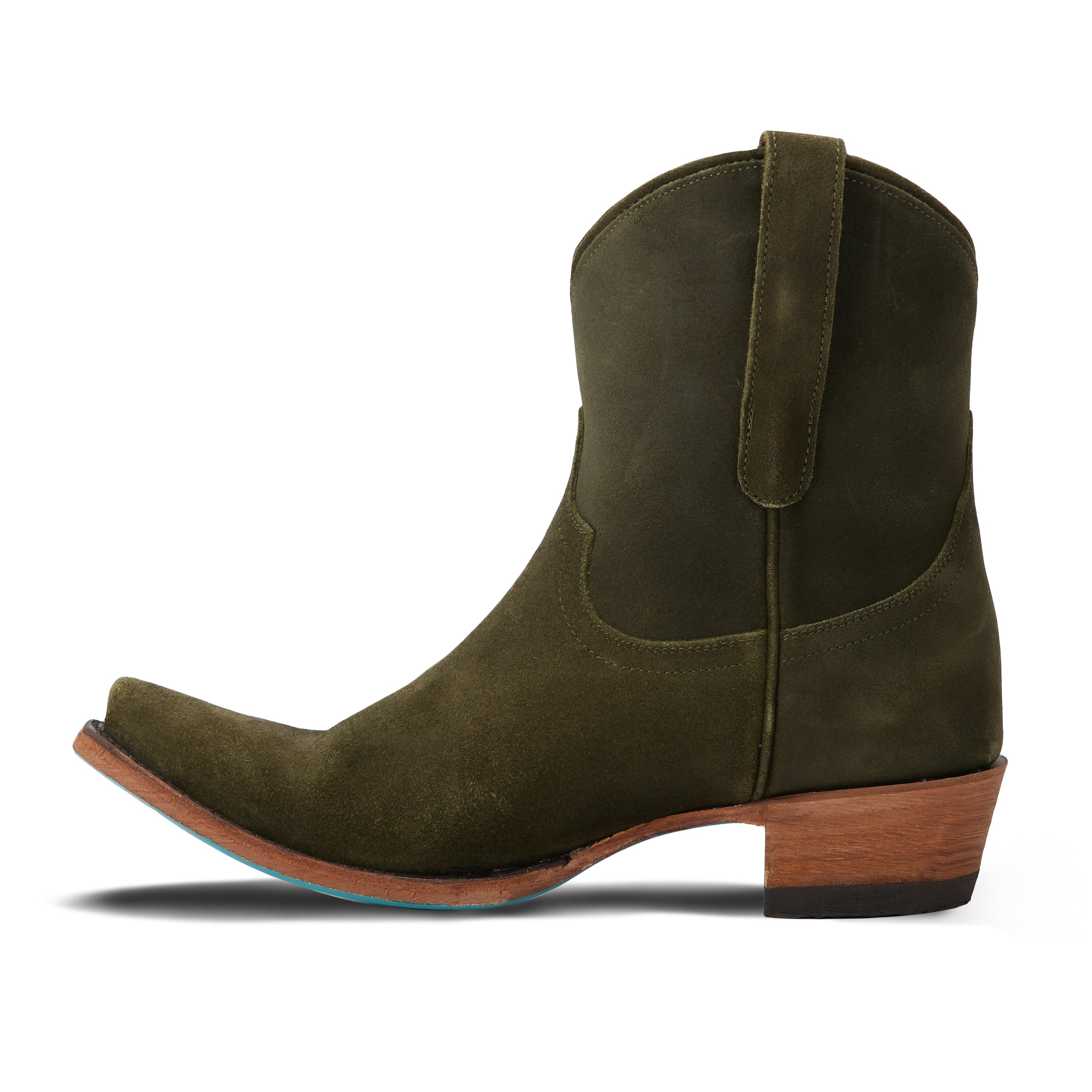 Emma Jane Bootie - Olive Suede