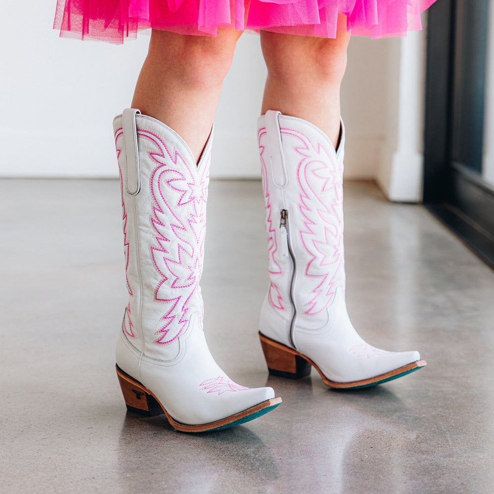 
                  
                    Smokeshow Boot - Matte White and Neon Pink
                  
                