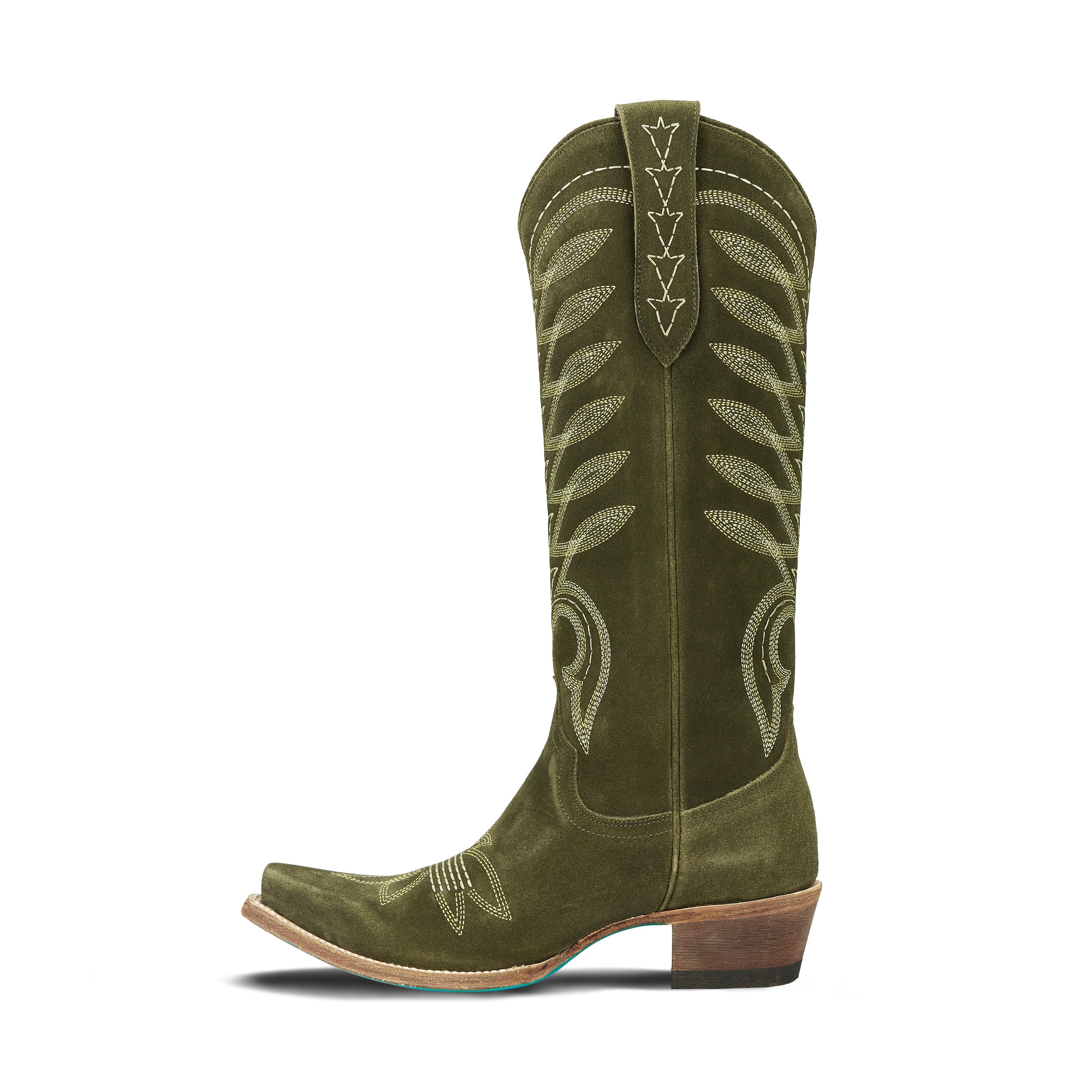 Squash Blossom Boot - Olive Suede