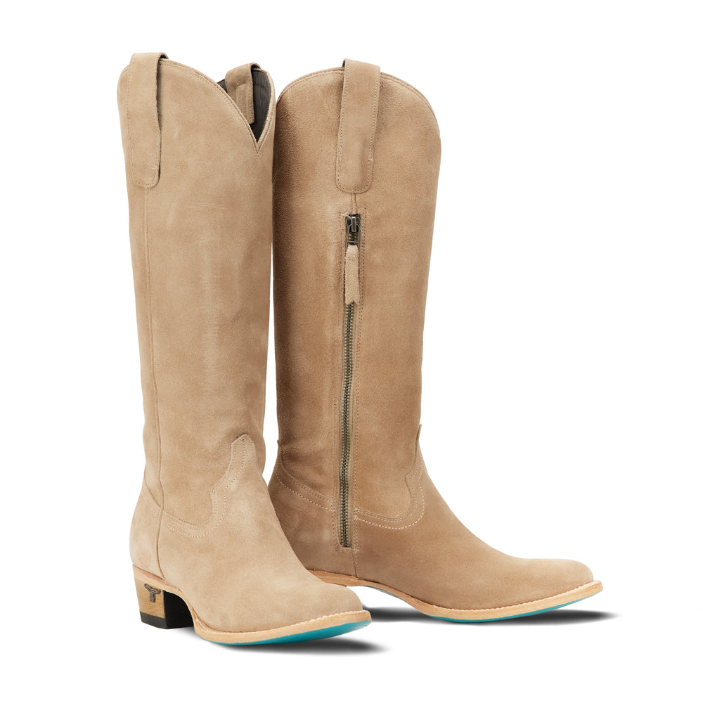 Plain Jane Boot - Latte Suede