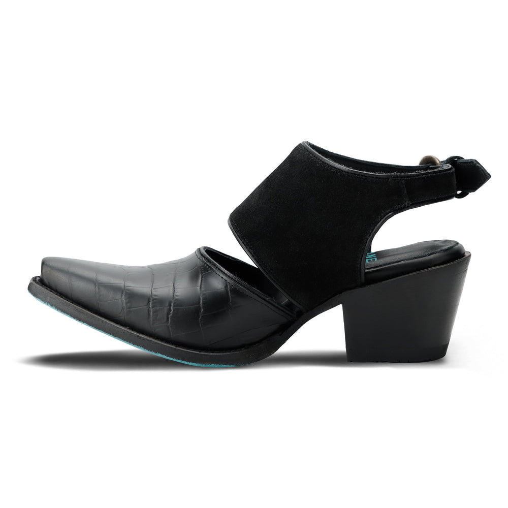 
                  
                    Plain Jane Slingback Mule - Soft Black Suede
                  
                