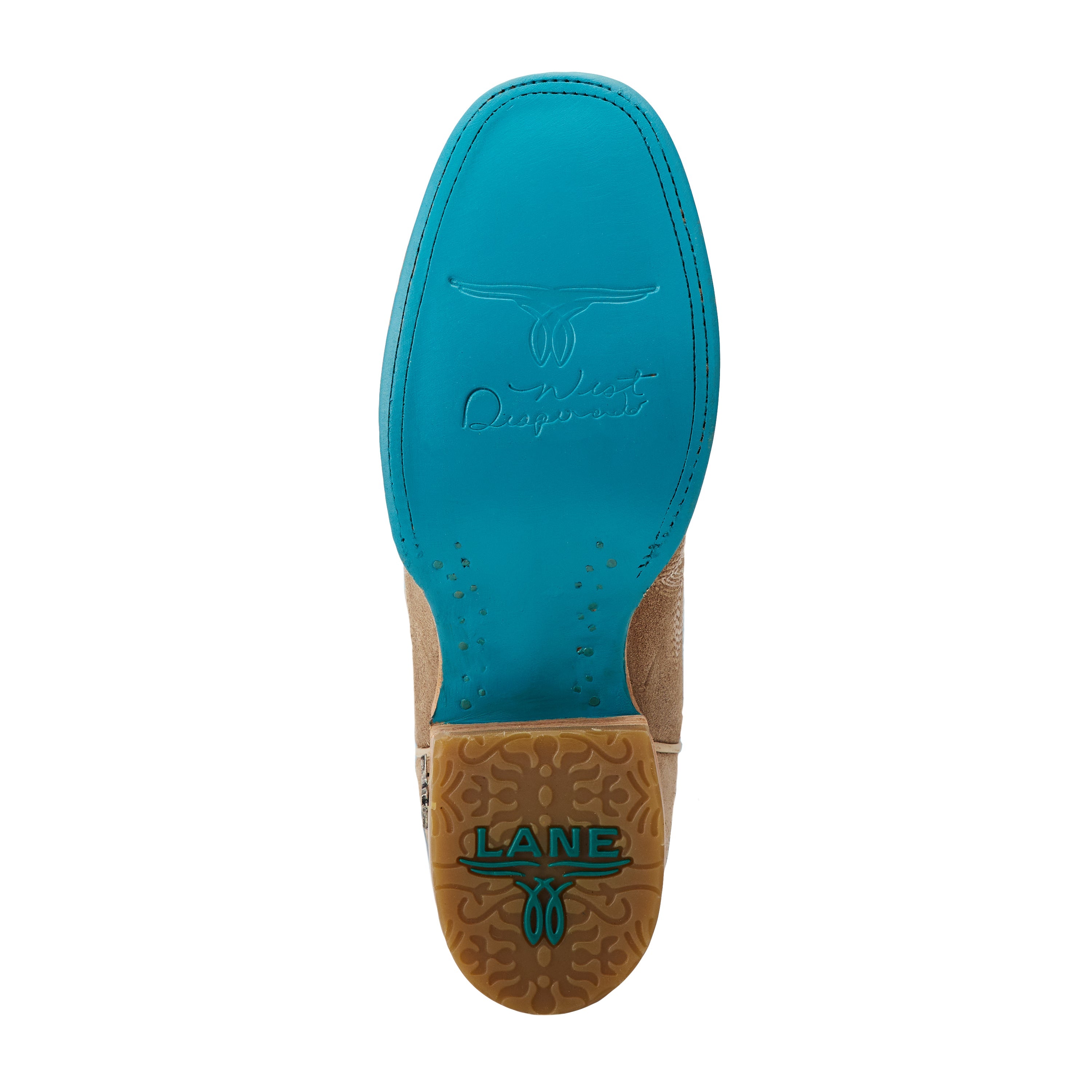 Saratoga Square Boot - Latte Suede and Powder Blue