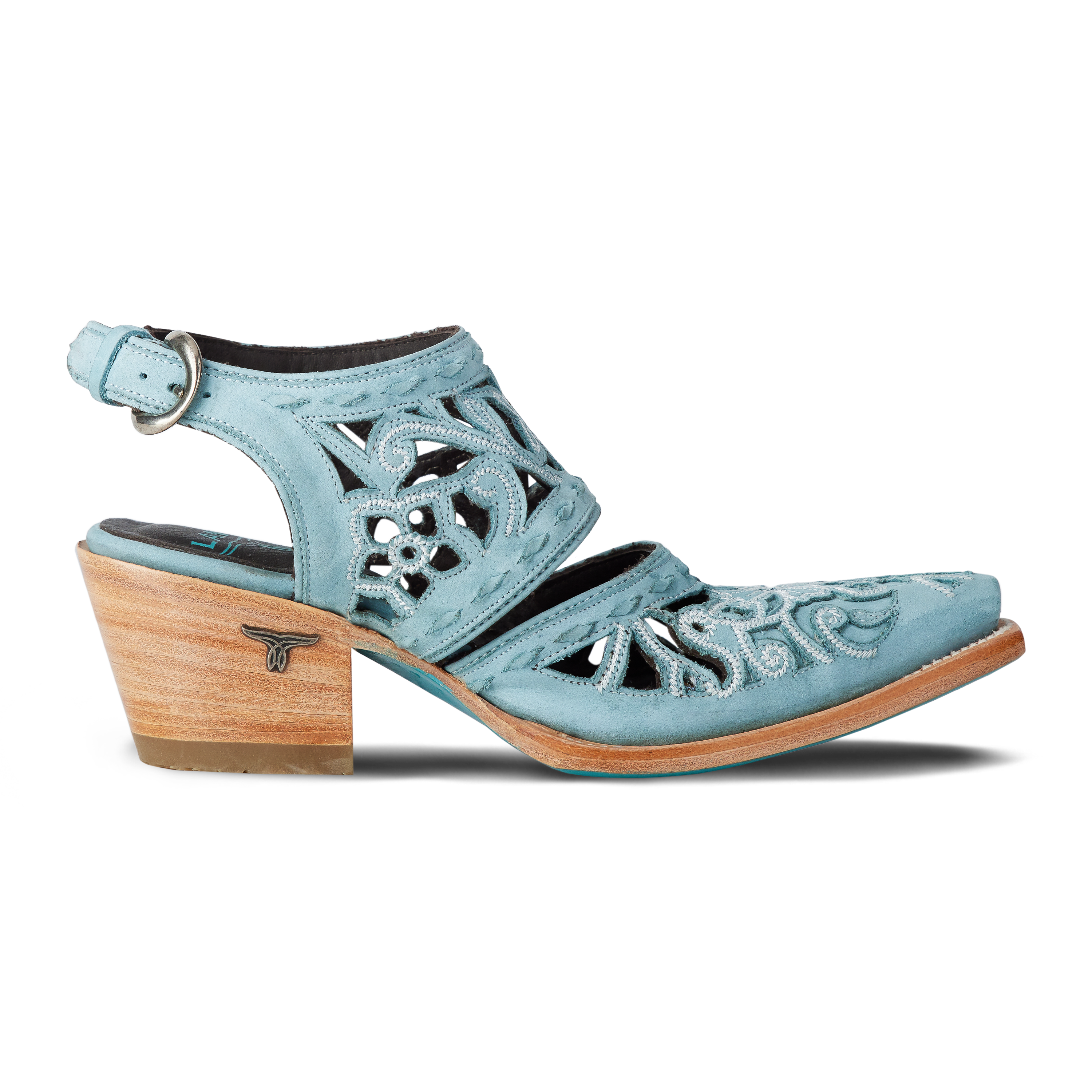 Robin Cut Out Slingback Mule - Powder Blue