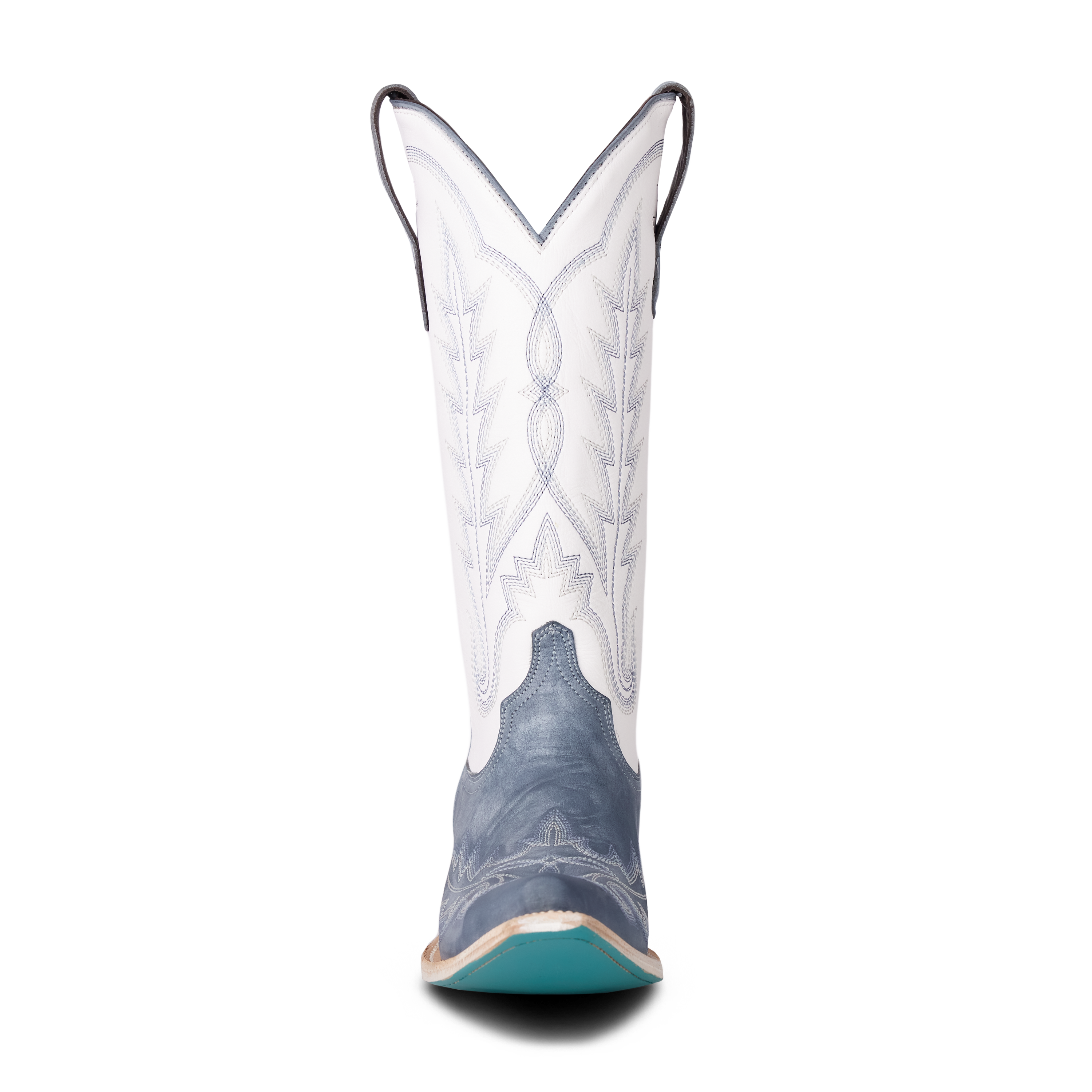 Lexington Boot - Washed Denim/Matte White