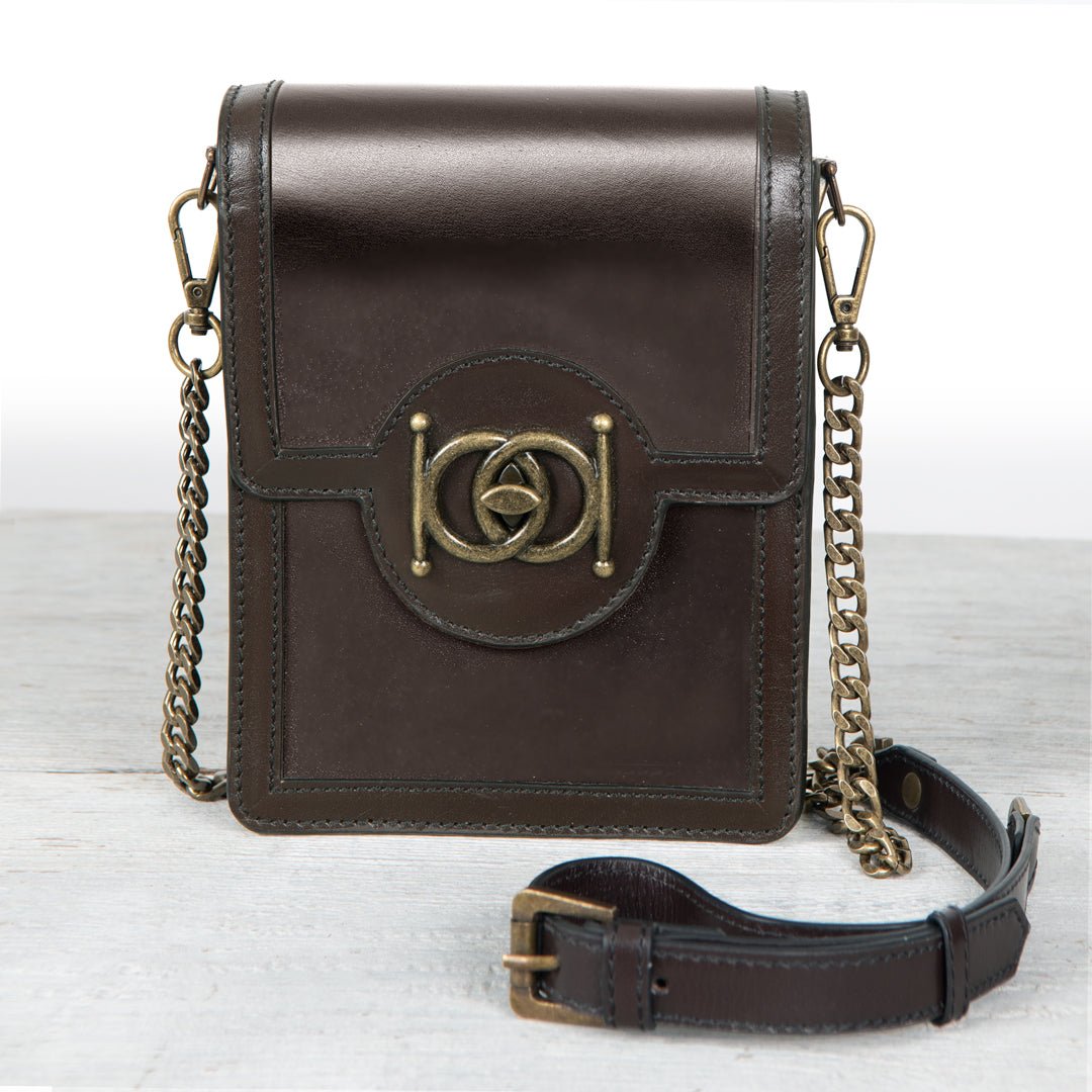 Talisman - Horse Bit Lock Phone Bag in Brown