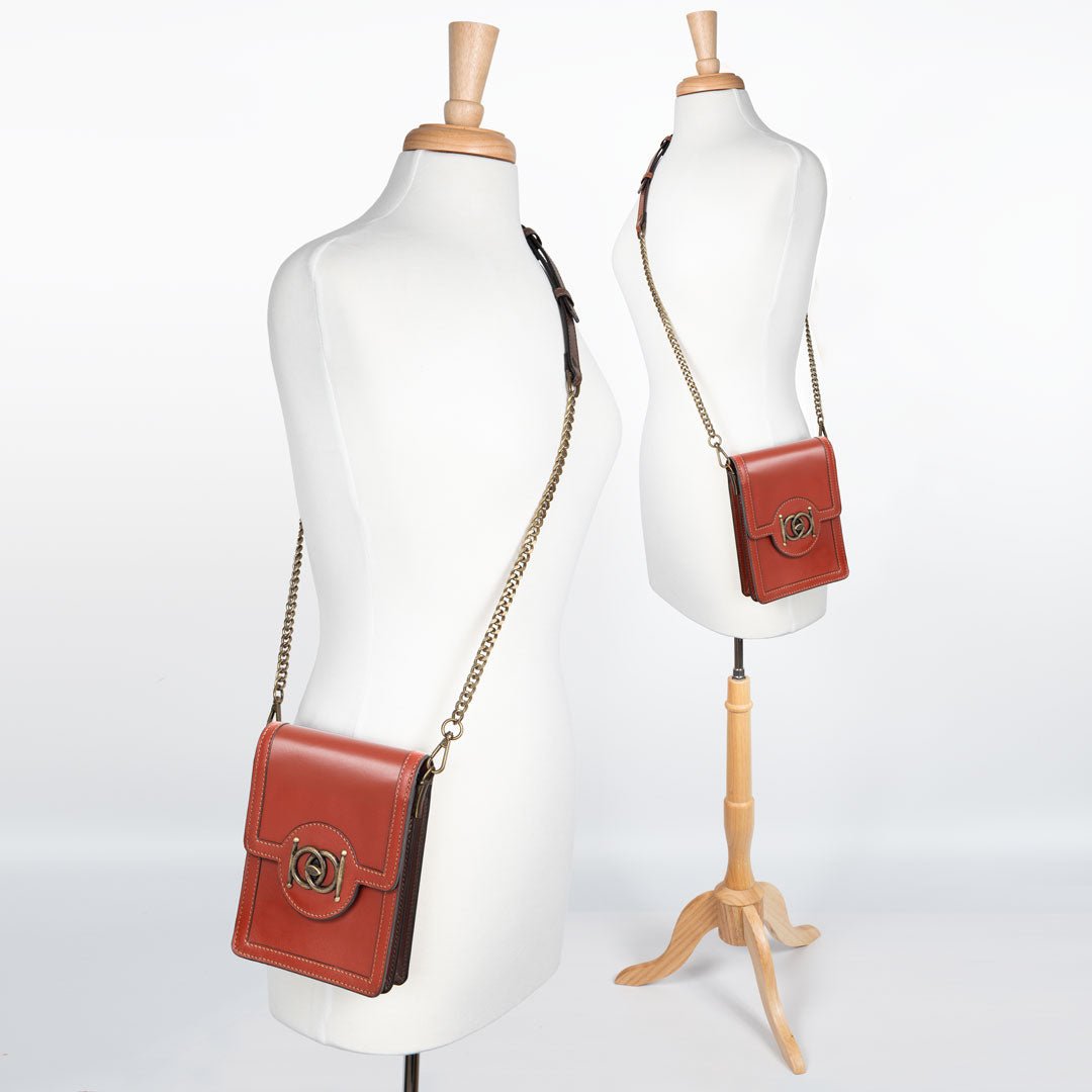 Talisman - Horse Bit Lock Phone Bag in Cognac