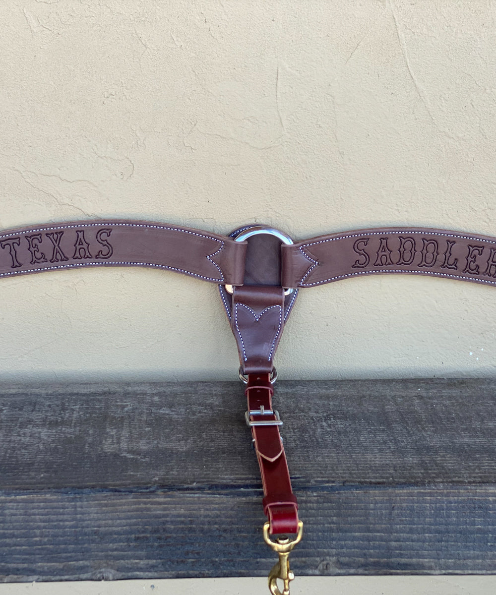 Chocolate Texas Saddlery-Branded Breast Collar