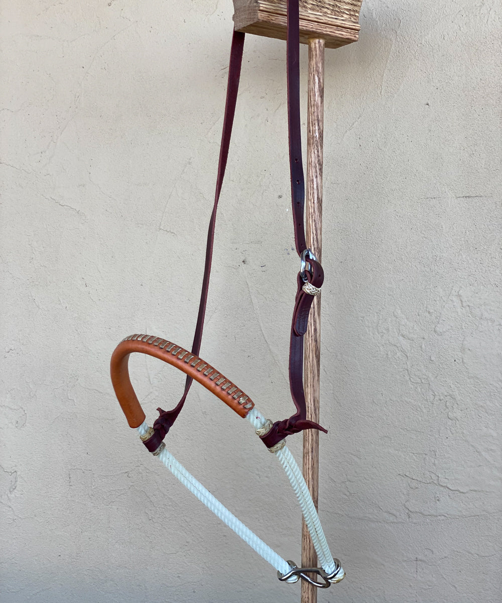 Double Rope Leather Wrapped Noseband