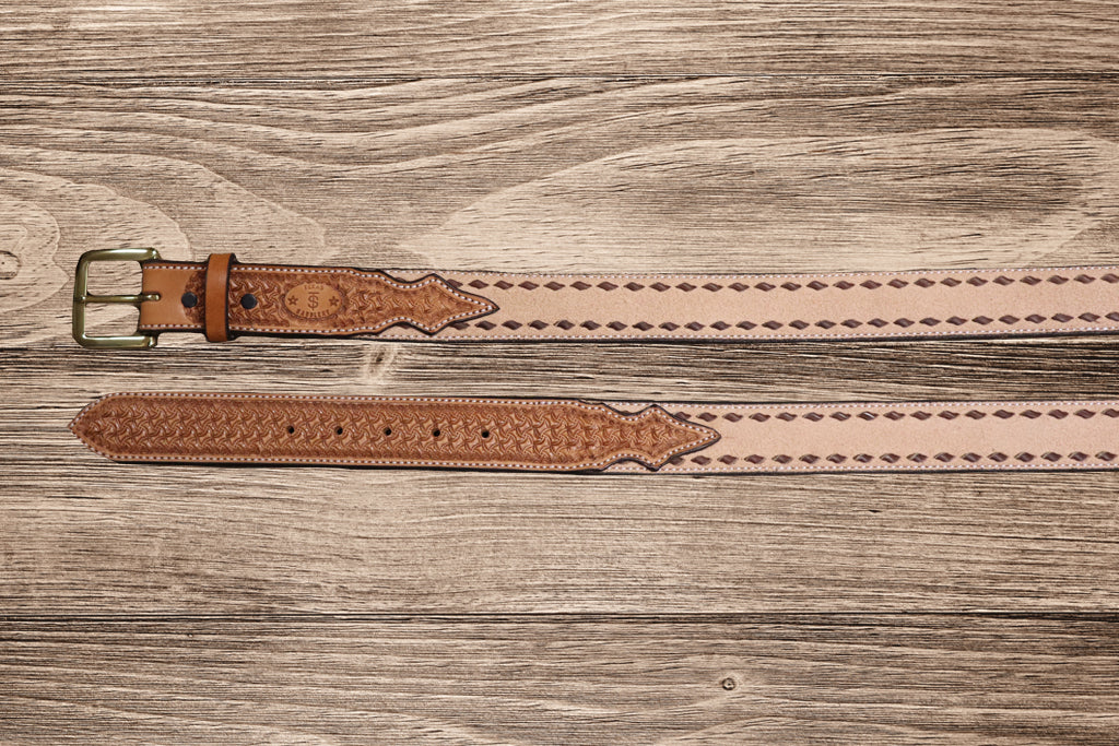 Saddle Tan Spider Buckstitch Combo