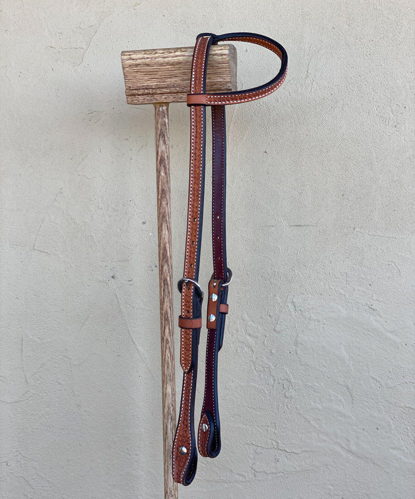
                  
                    Saddle Tan Stamped One Ear Headstall
                  
                