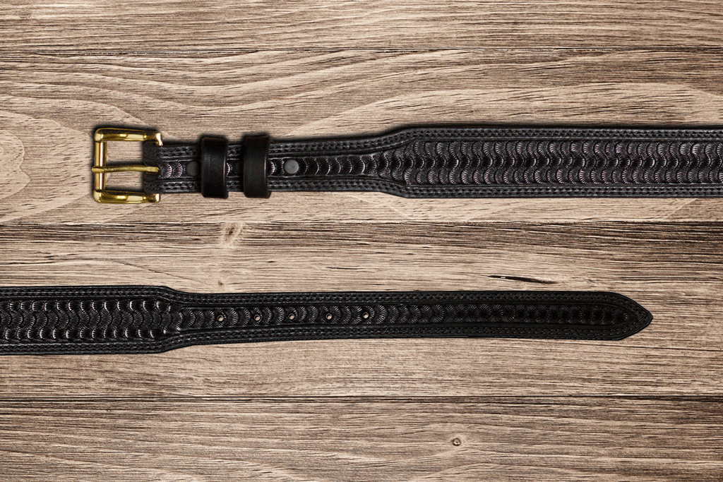 Swirl Black Tapered Belt